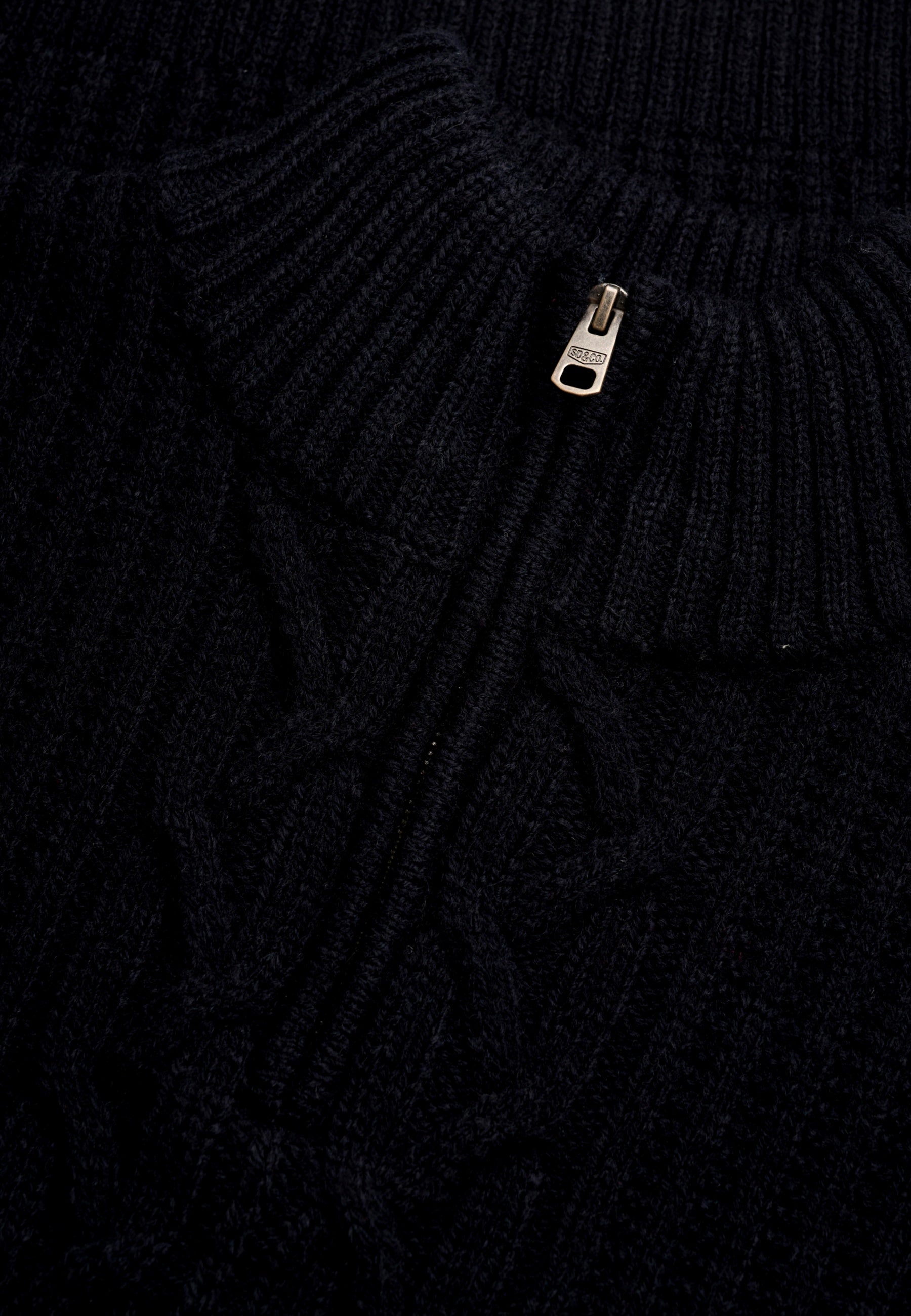 Superdry JACOB CABLE HALF ZIP KNIT
