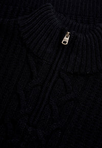 Superdry JACOB CABLE HALF ZIP KNIT