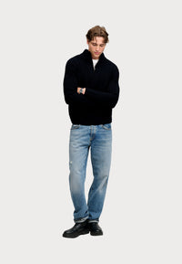Superdry JACOB CABLE HALF ZIP KNIT