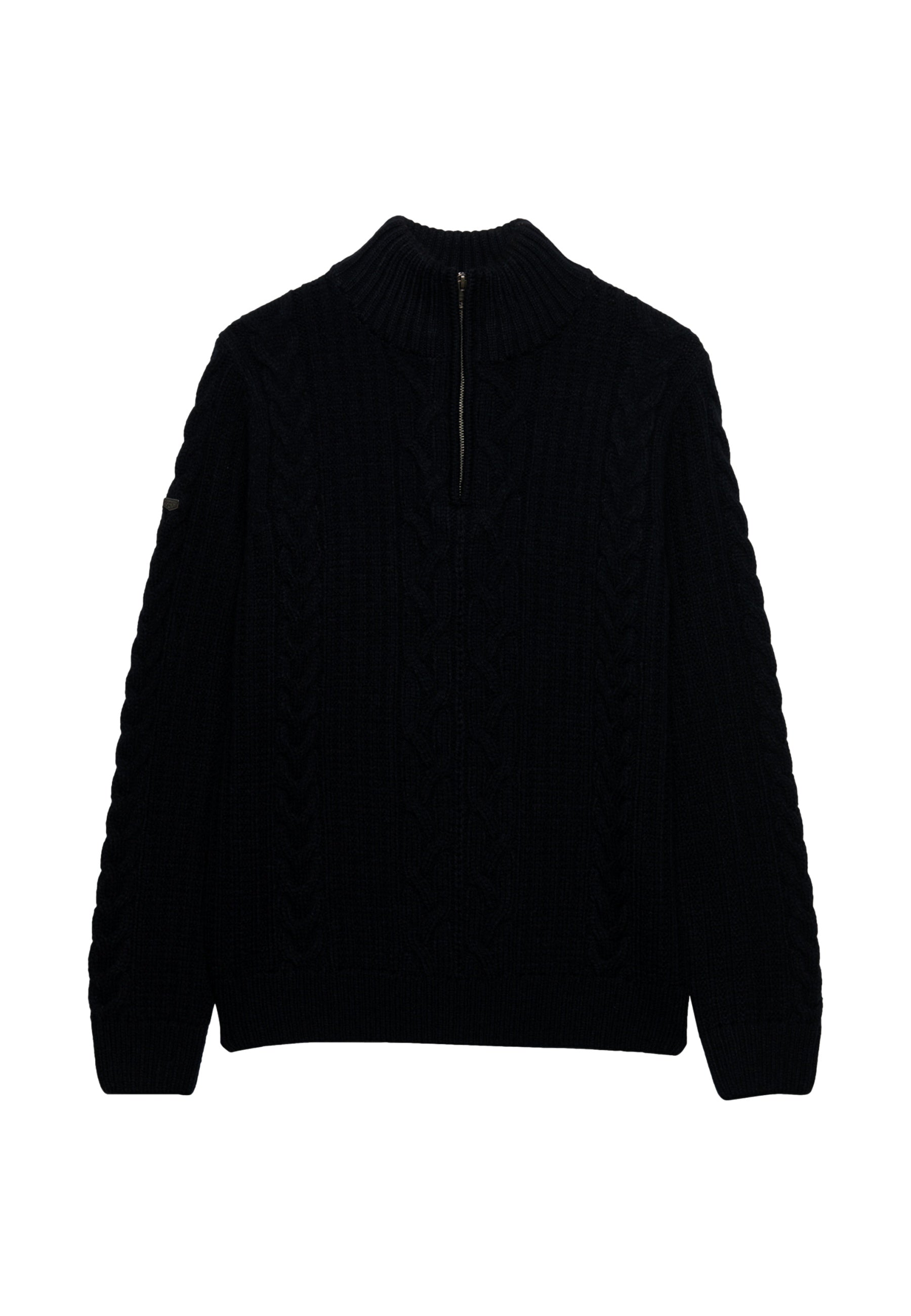 Superdry JACOB CABLE HALF ZIP KNIT