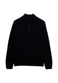Superdry JACOB CABLE HALF ZIP KNIT