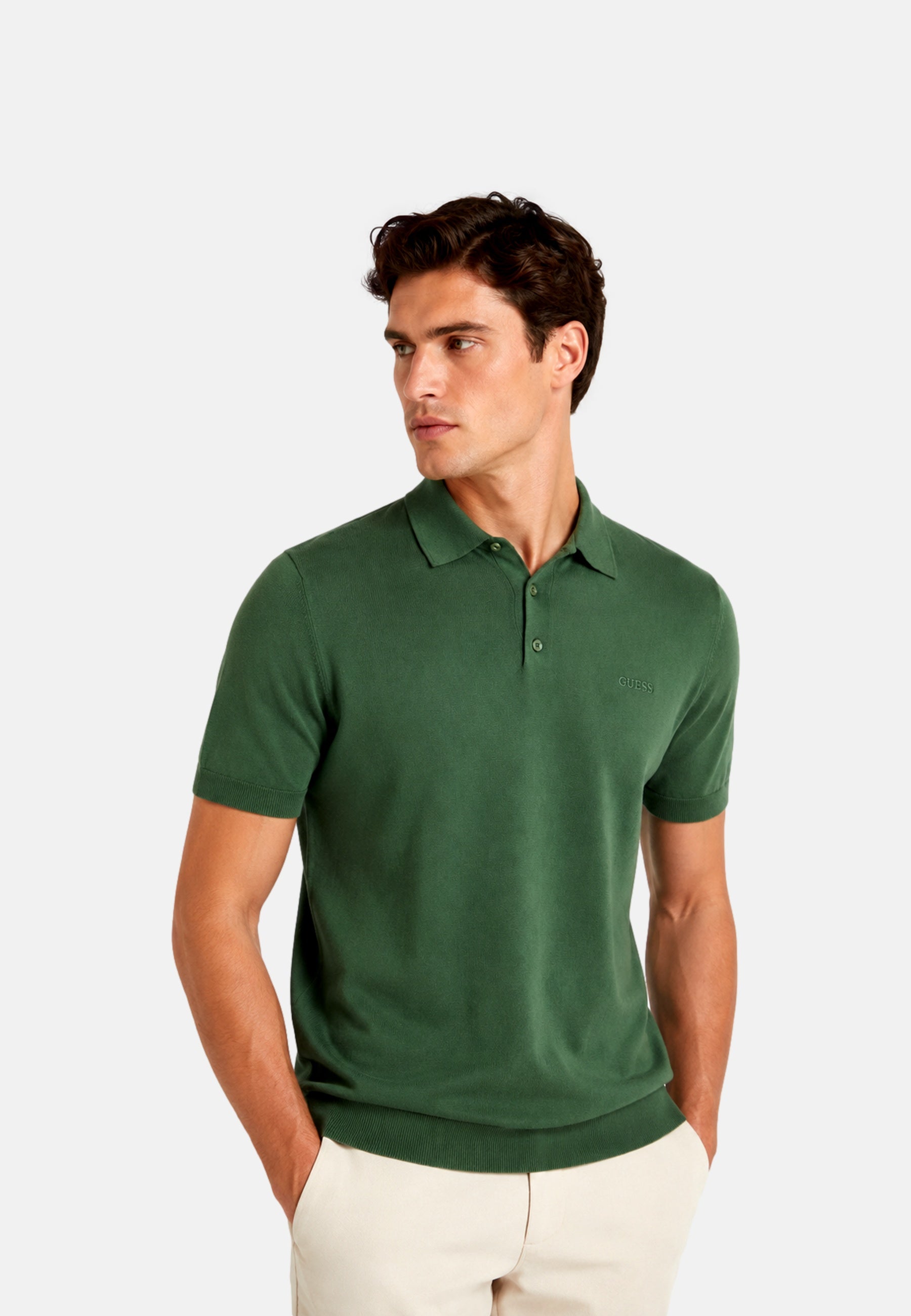 Guess CREE WASHED Kurzarmshirt mit Polokragen