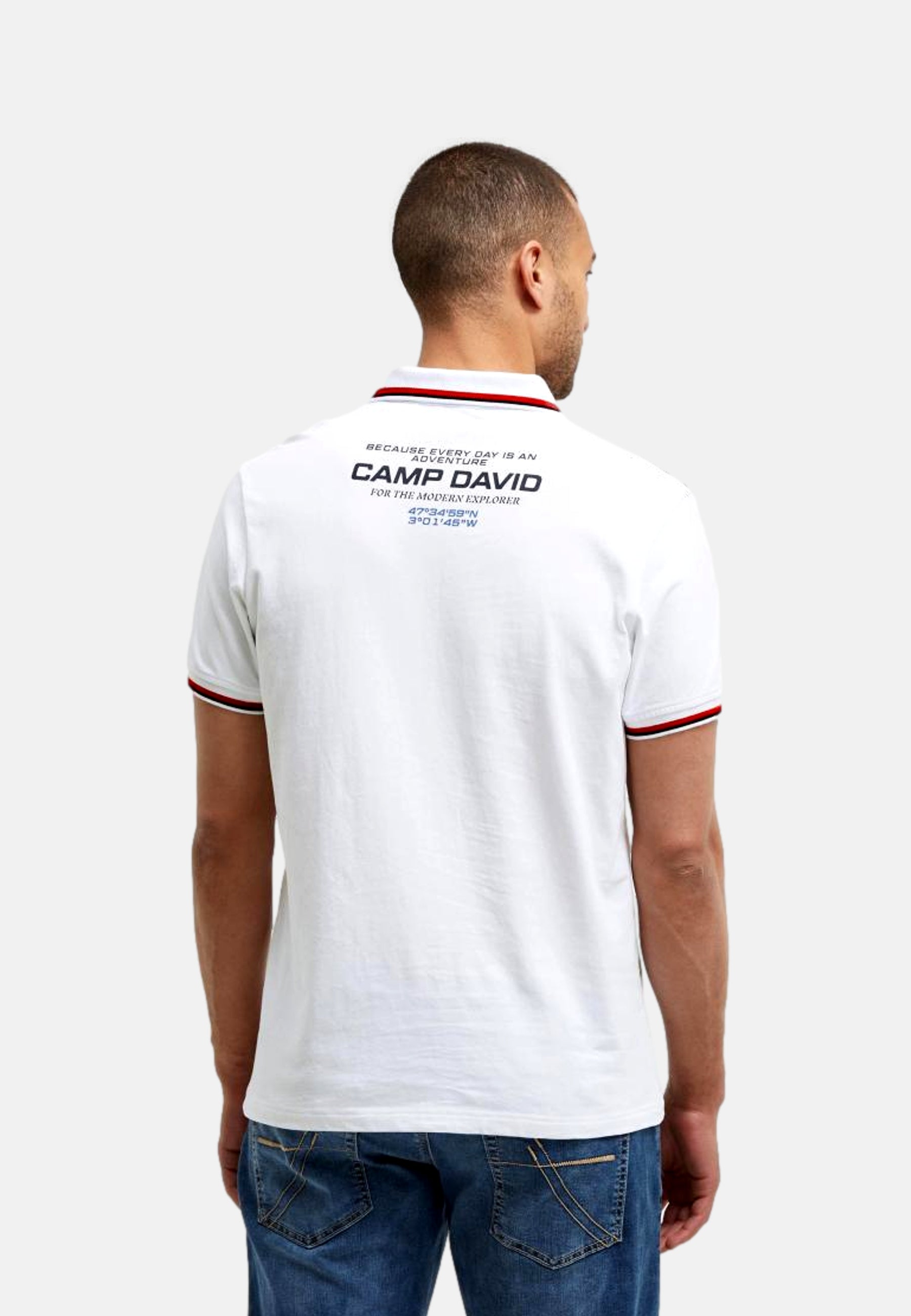 Camp David FRENCH COAST I Kurzarmshirt mit Polokragen