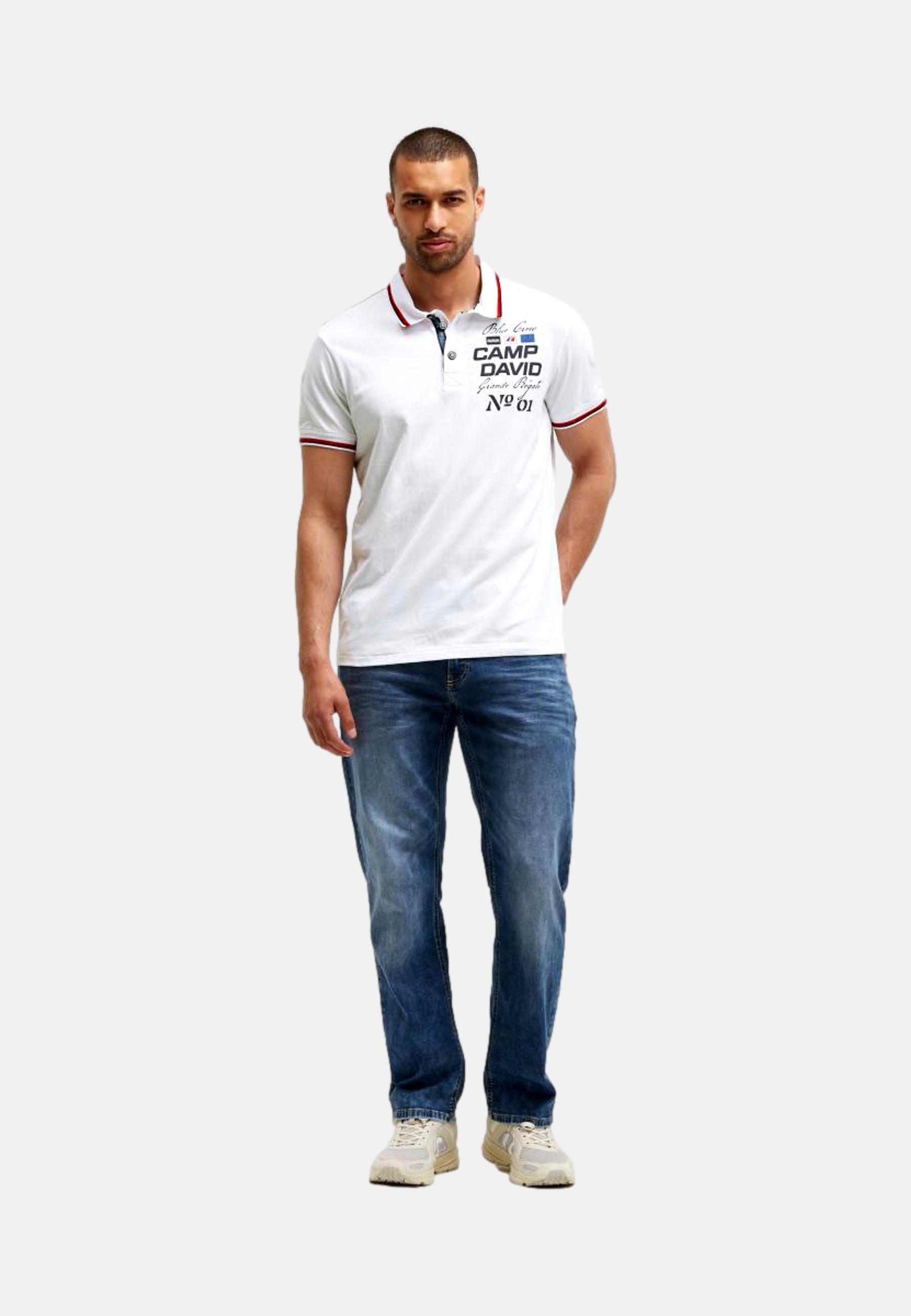 Camp David FRENCH COAST I Kurzarmshirt mit Polokragen