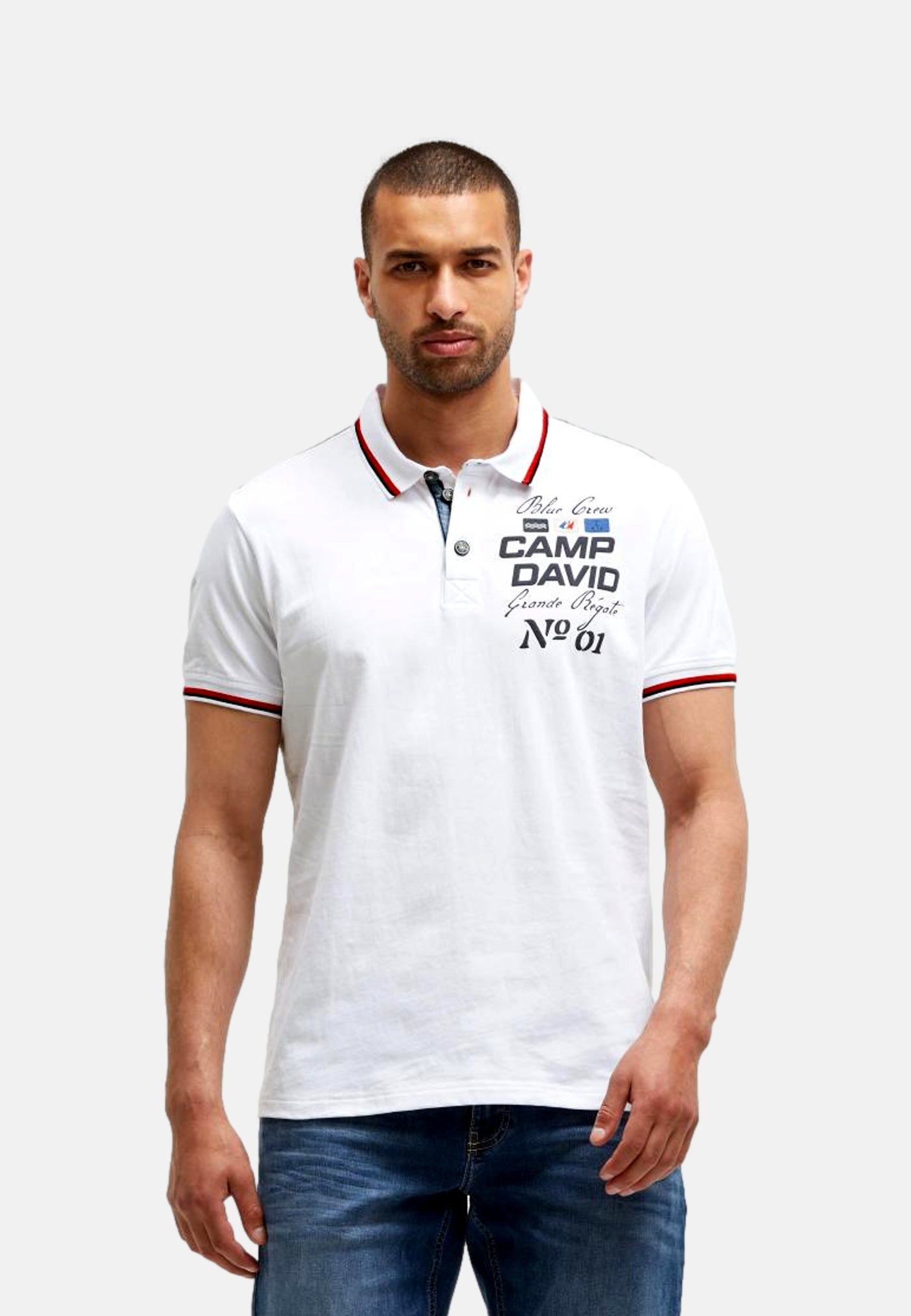 Camp David FRENCH COAST I Kurzarmshirt mit Polokragen