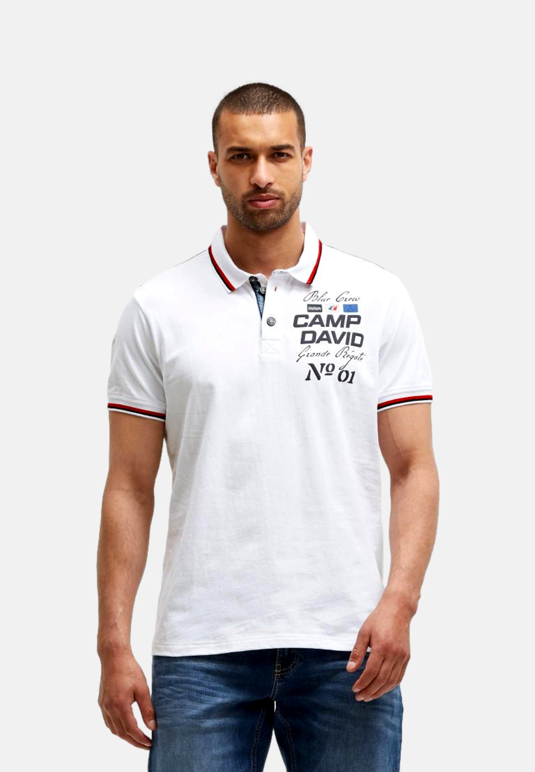 Camp David FRENCH COAST I Kurzarmshirt mit Polokragen