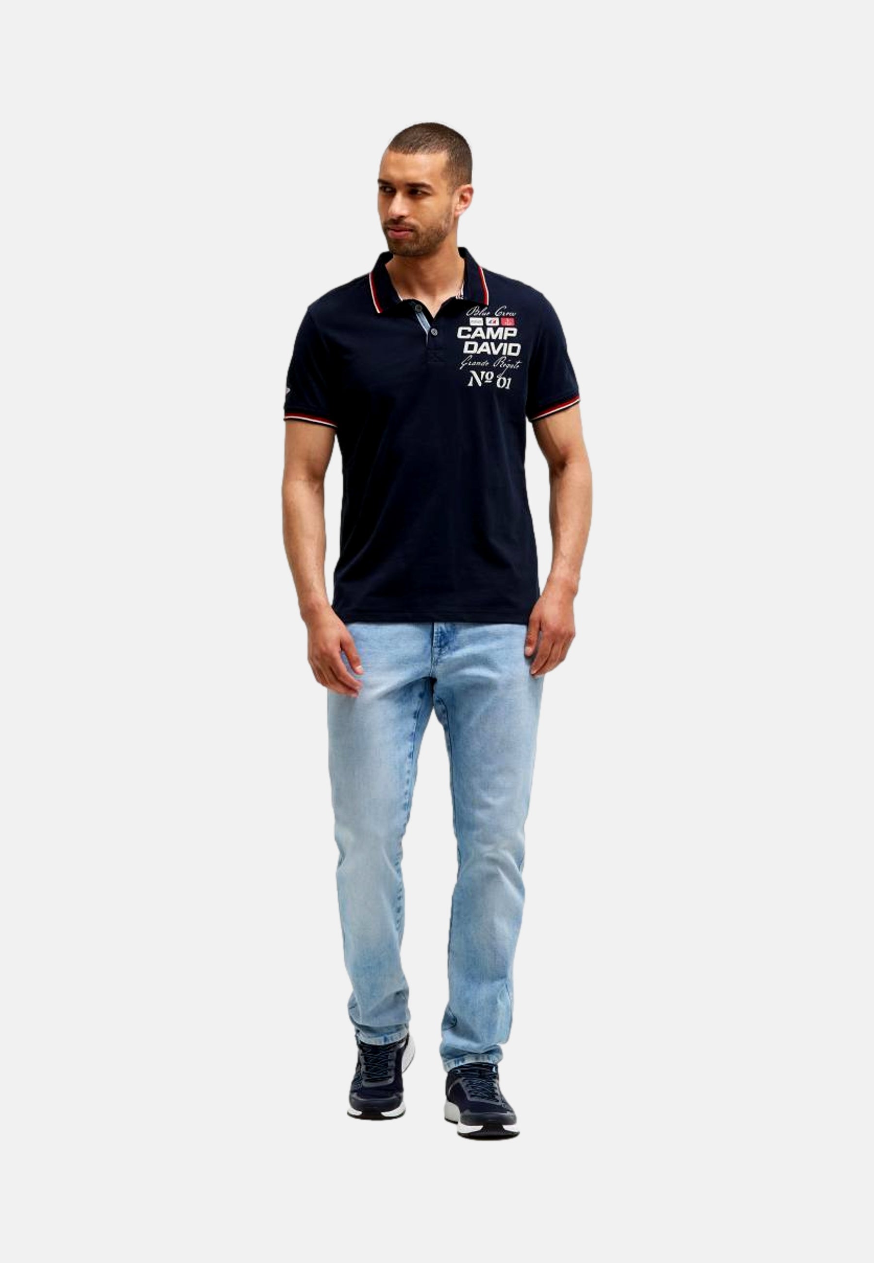 Camp David FRENCH COAST I Kurzarmshirt mit Polokragen