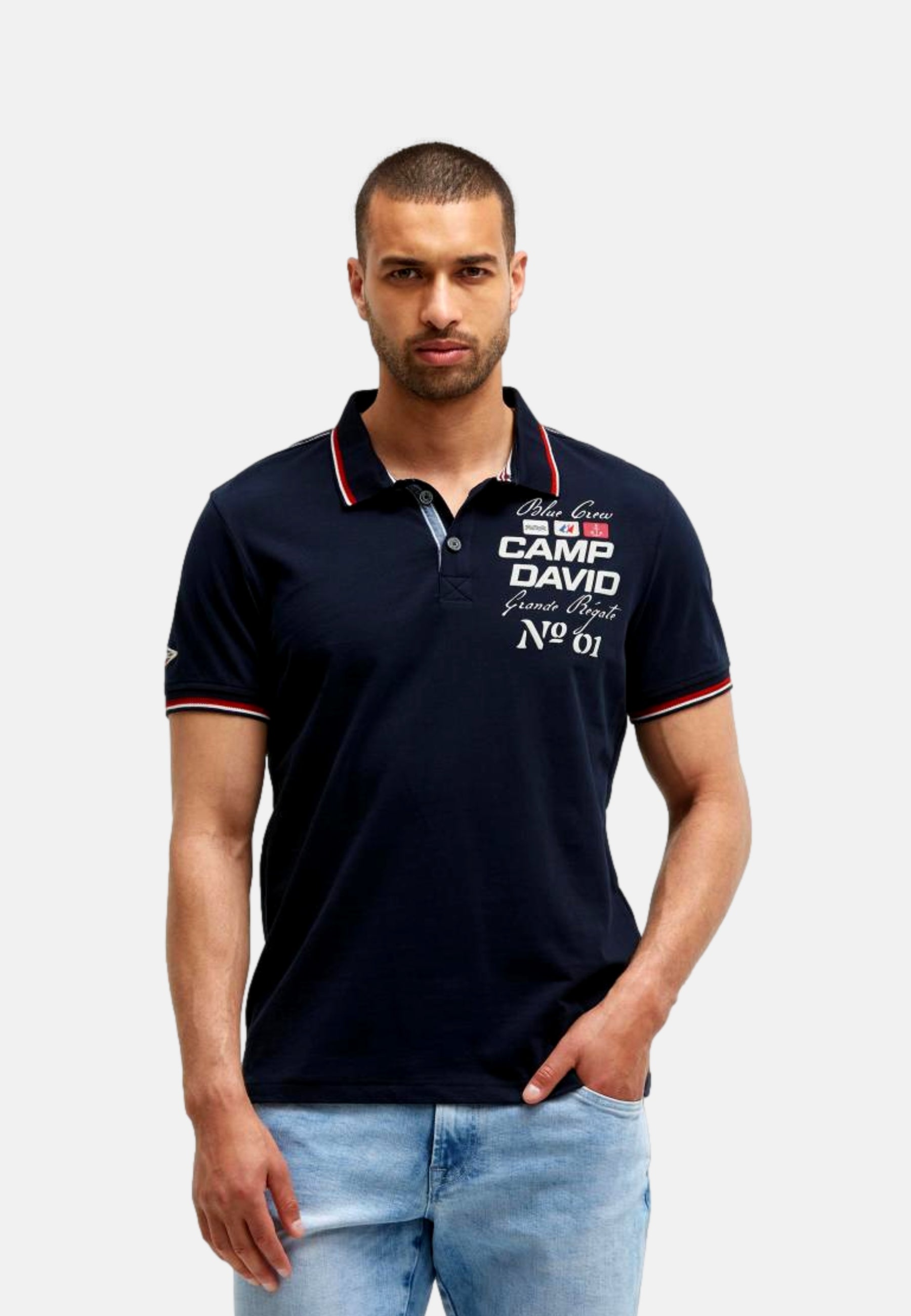 Camp David FRENCH COAST I Kurzarmshirt mit Polokragen