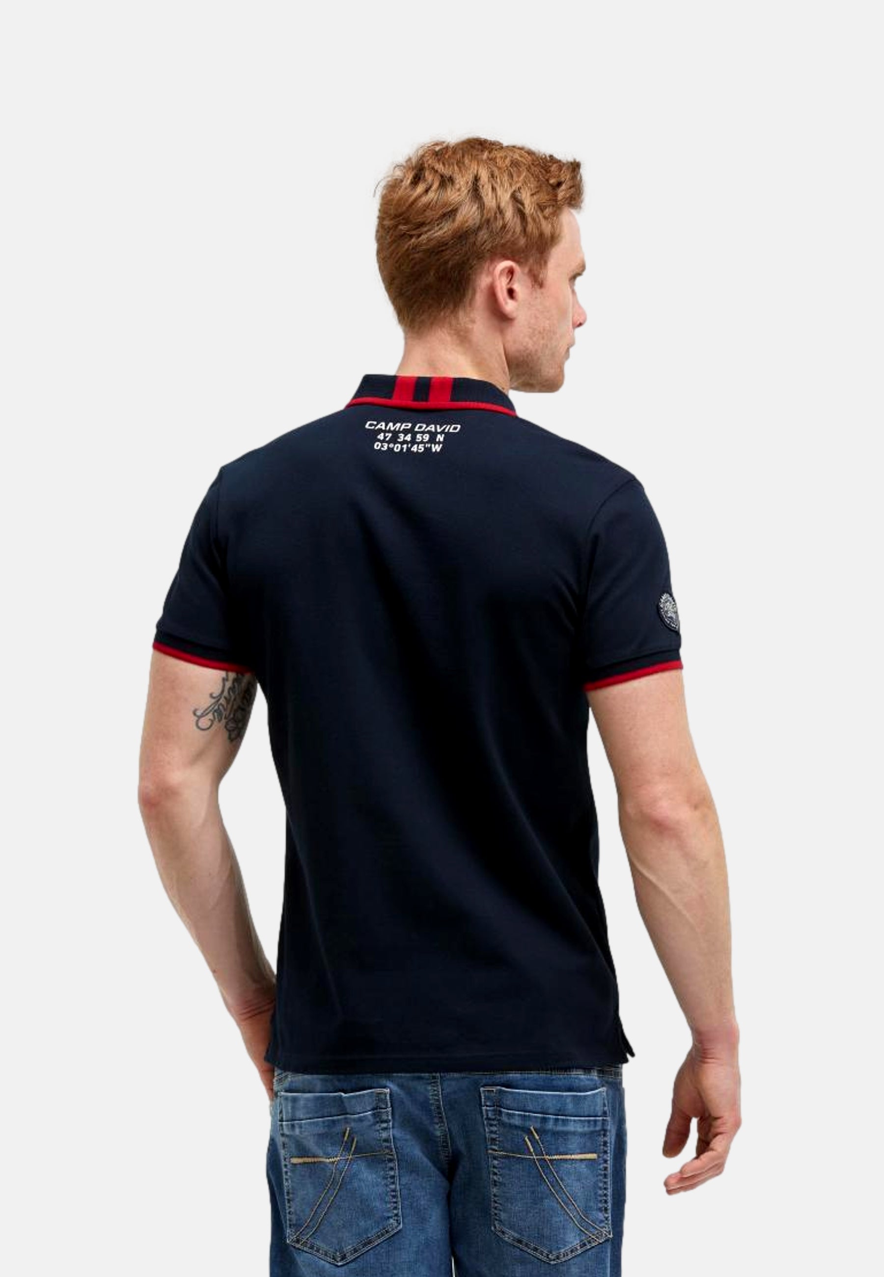 Camp David FRENCH COAST I Kurzarmshirt mit Polokragen