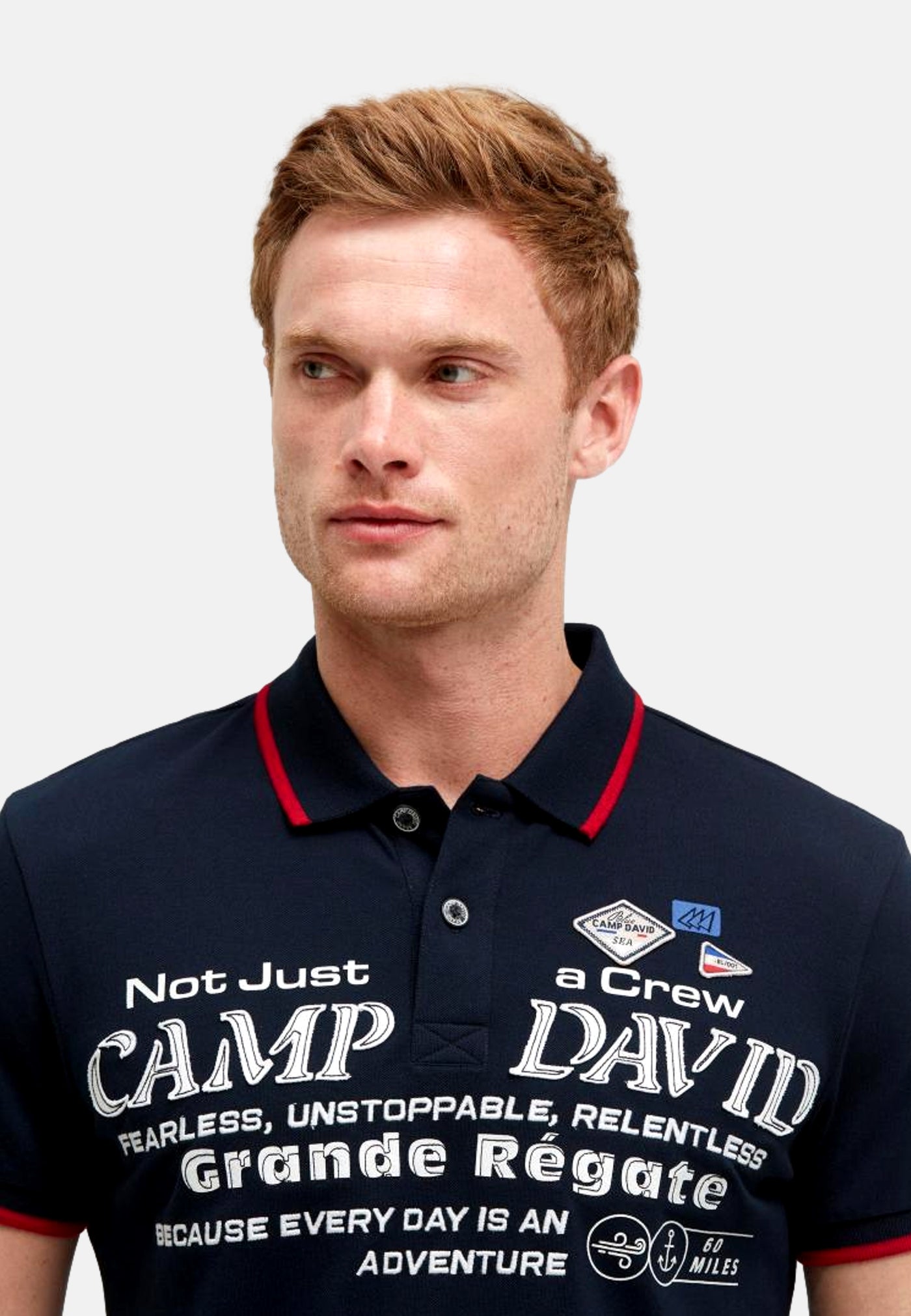 Camp David FRENCH COAST I Kurzarmshirt mit Polokragen