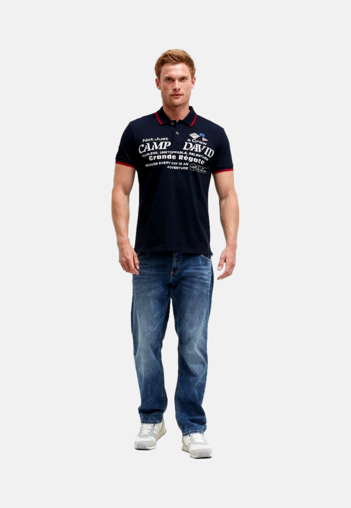 Camp David FRENCH COAST I Kurzarmshirt mit Polokragen