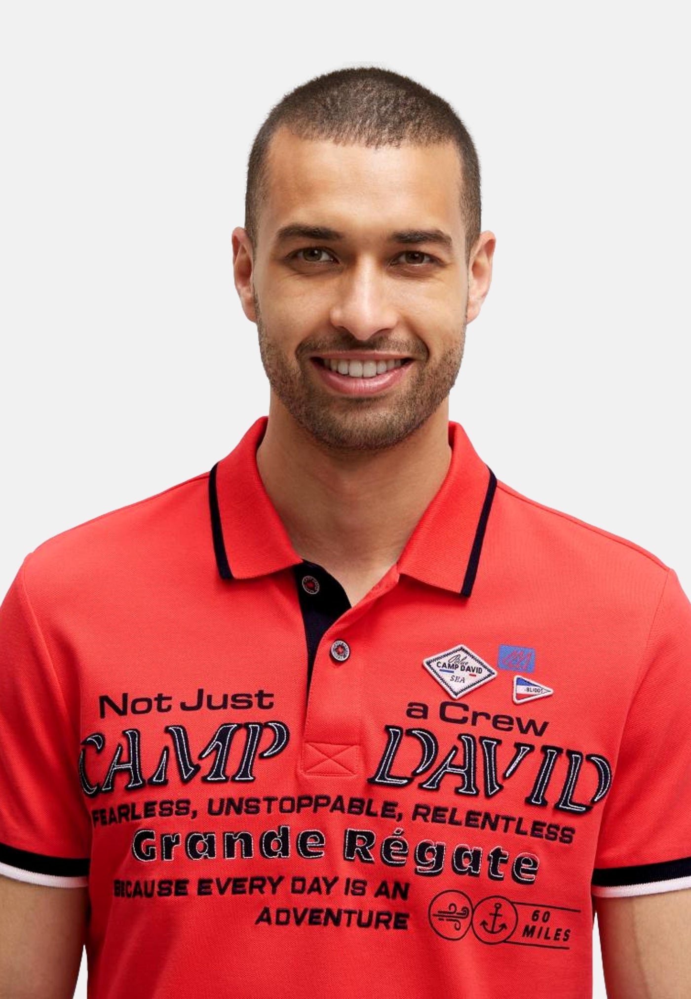 Camp David FRENCH COAST I Kurzarmshirt mit Polokragen