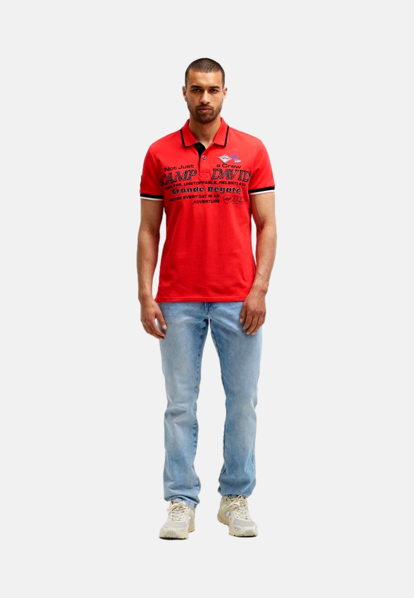 Camp David FRENCH COAST I Kurzarmshirt mit Polokragen