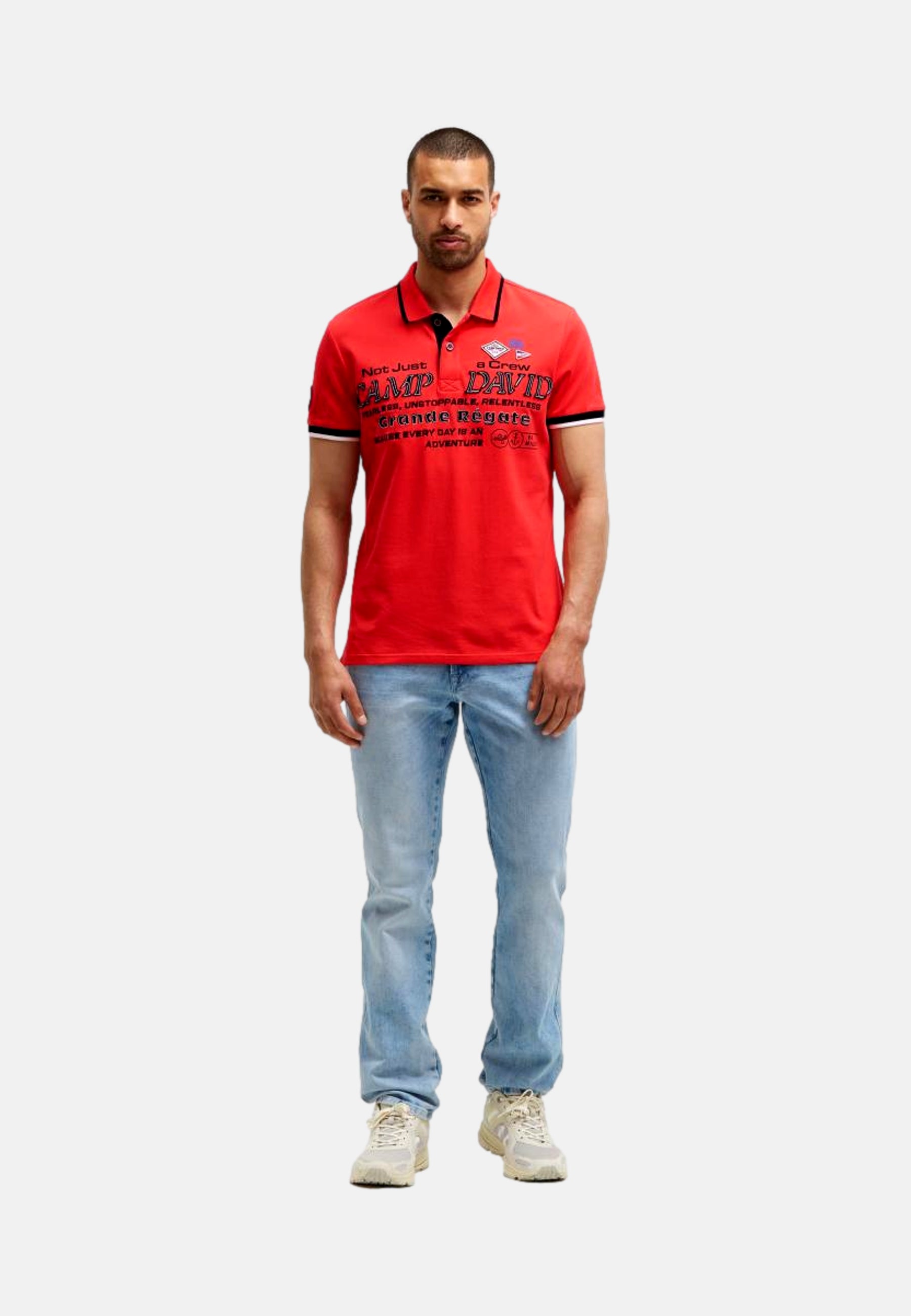 Camp David FRENCH COAST I Kurzarmshirt mit Polokragen