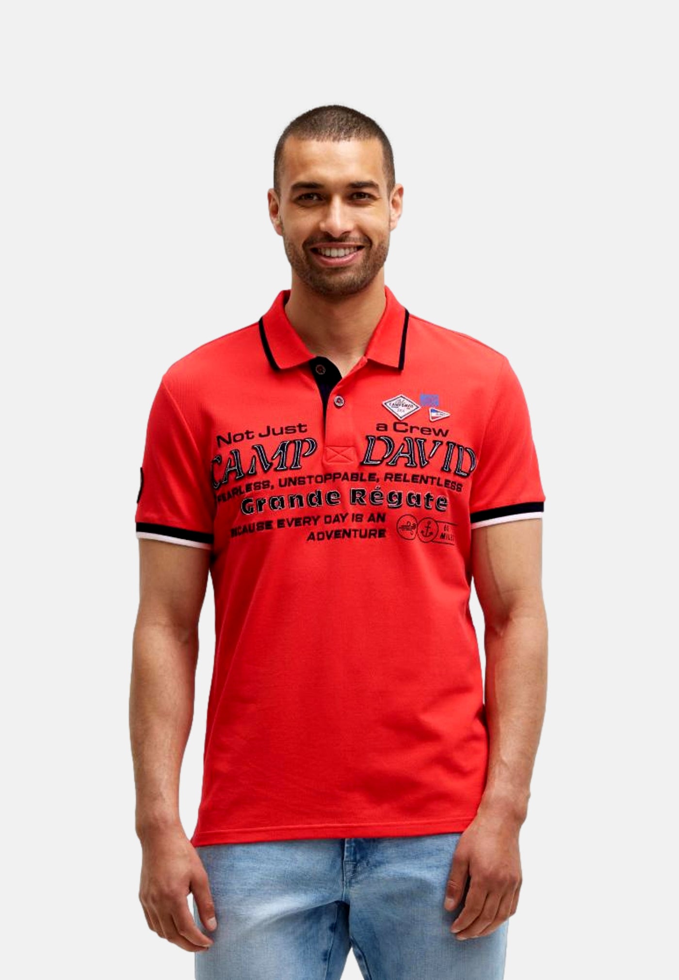 Camp David FRENCH COAST I Kurzarmshirt mit Polokragen