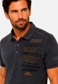 Camp David WILD SITES I Kurzarmshirt mit Polokragen