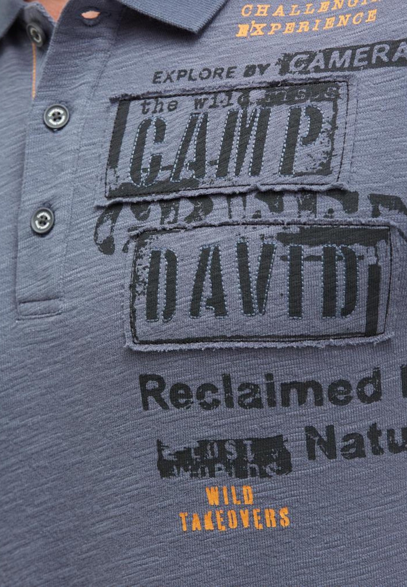 Camp David WILD SITES I Kurzarmshirt mit Polokragen