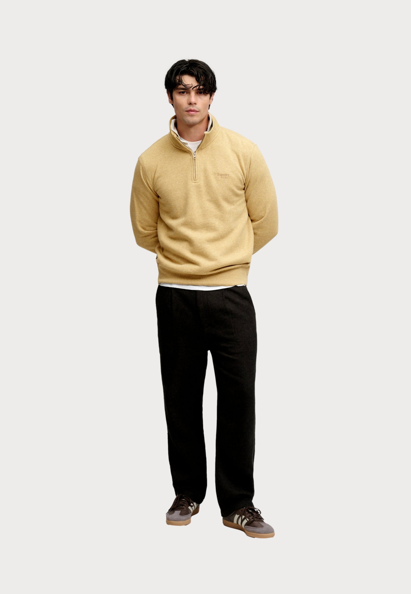Superdry ESSENTIAL SERIF LOGO HALF ZIP