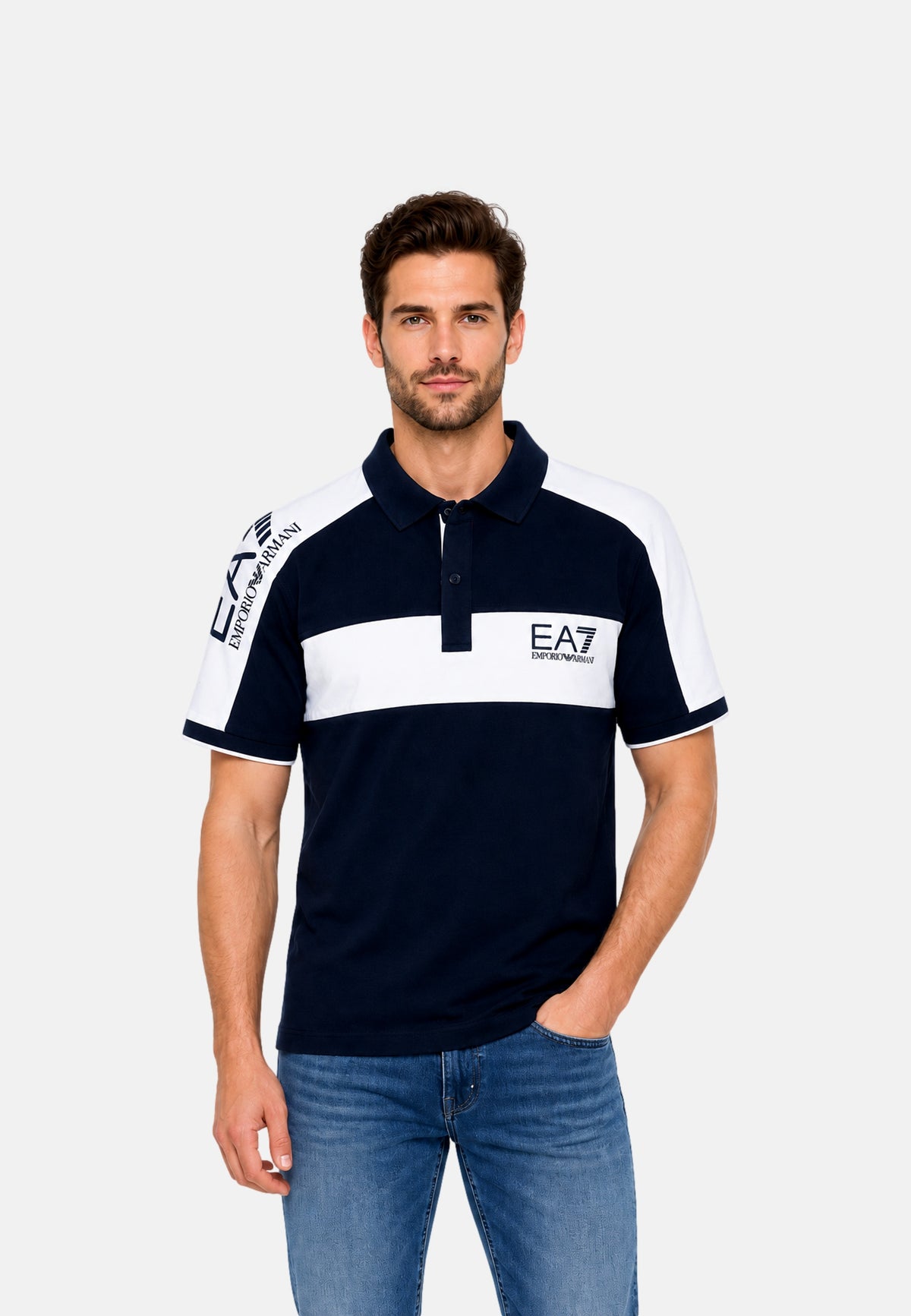 EA7 Emporio Armani Kurzarmshirt mit Polokragen