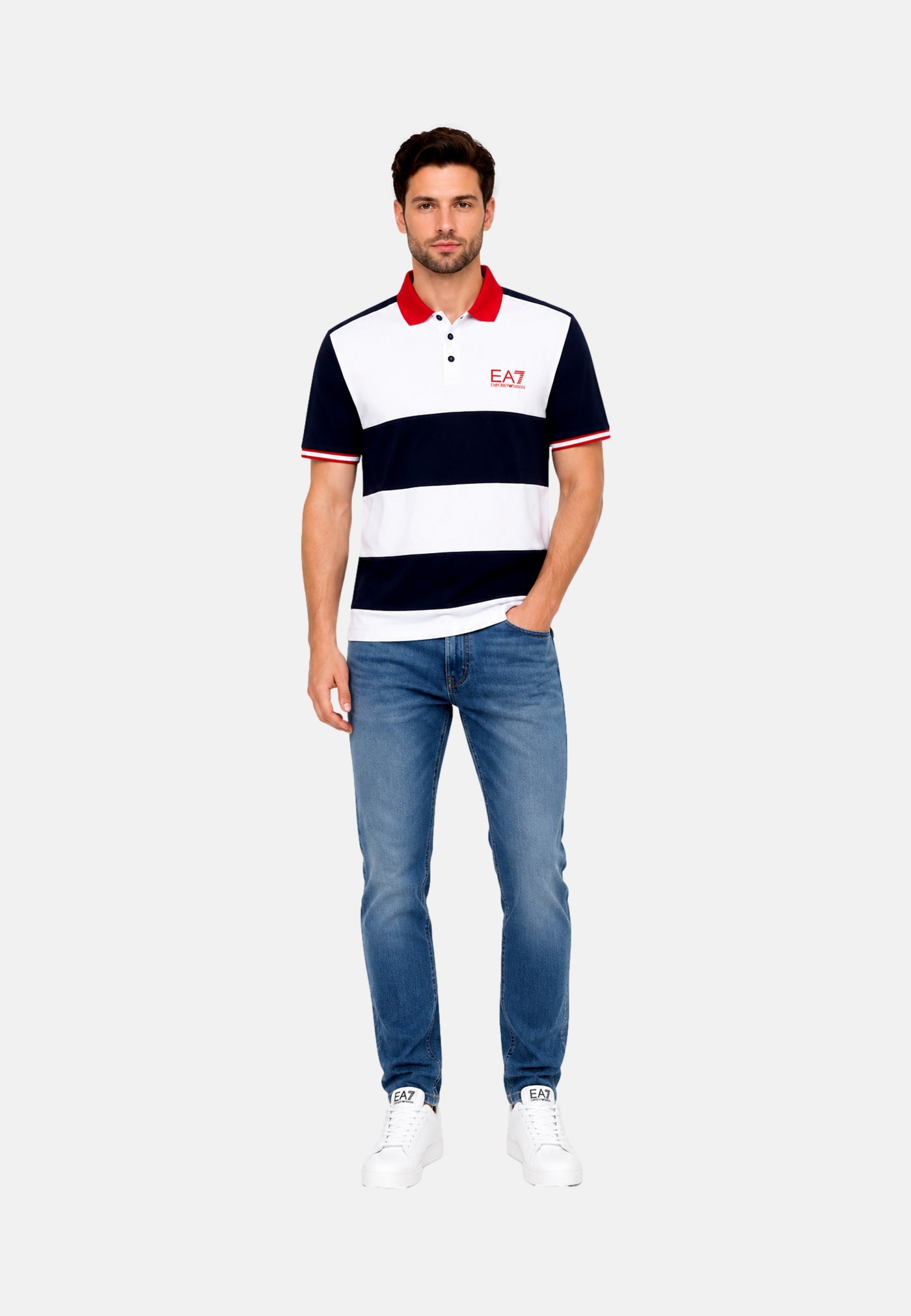 EA7 Emporio Armani Kurzarmshirt mit Polokragen