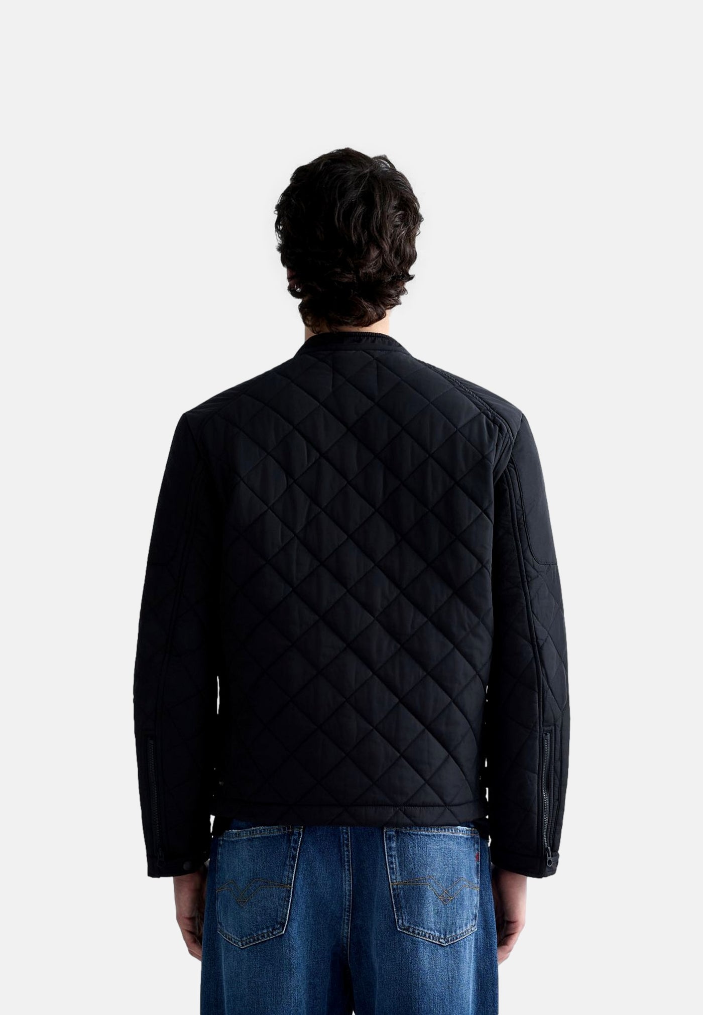 Replay Kurze Steppjacke mit Stehkragen und Eingrifftaschen