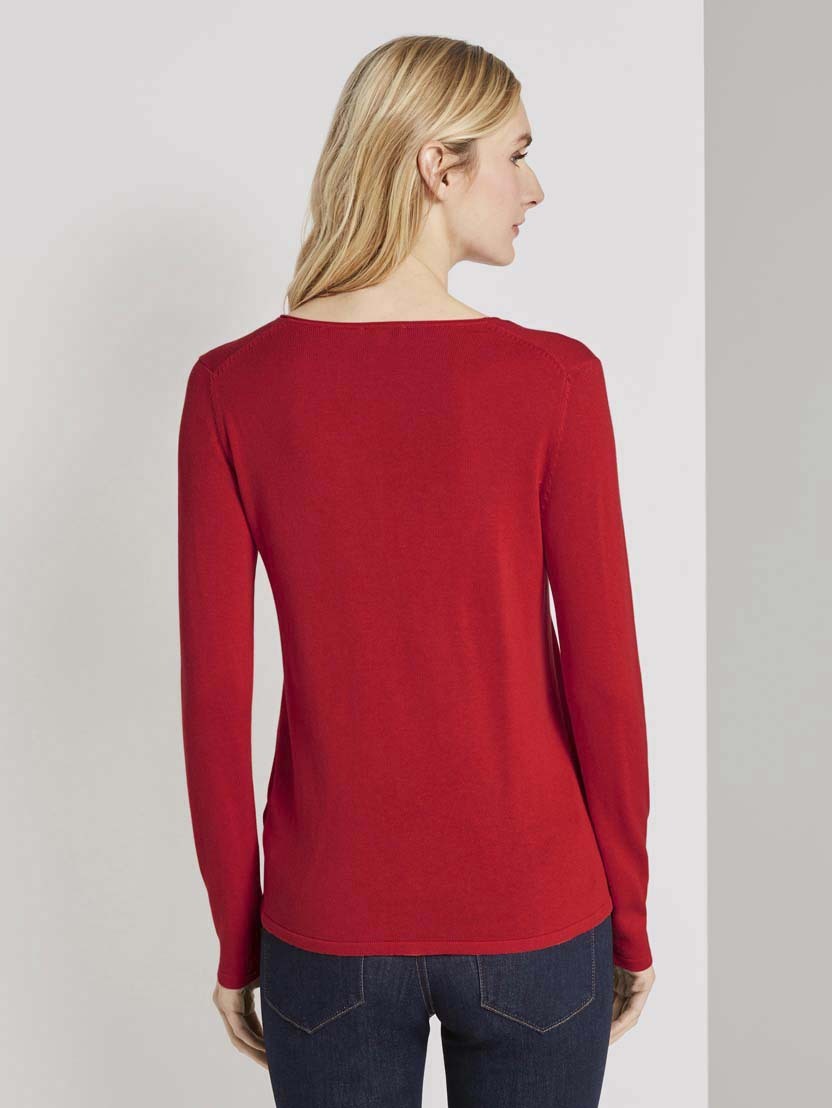 Tom Tailor Pullover mit V-Ausschnitt