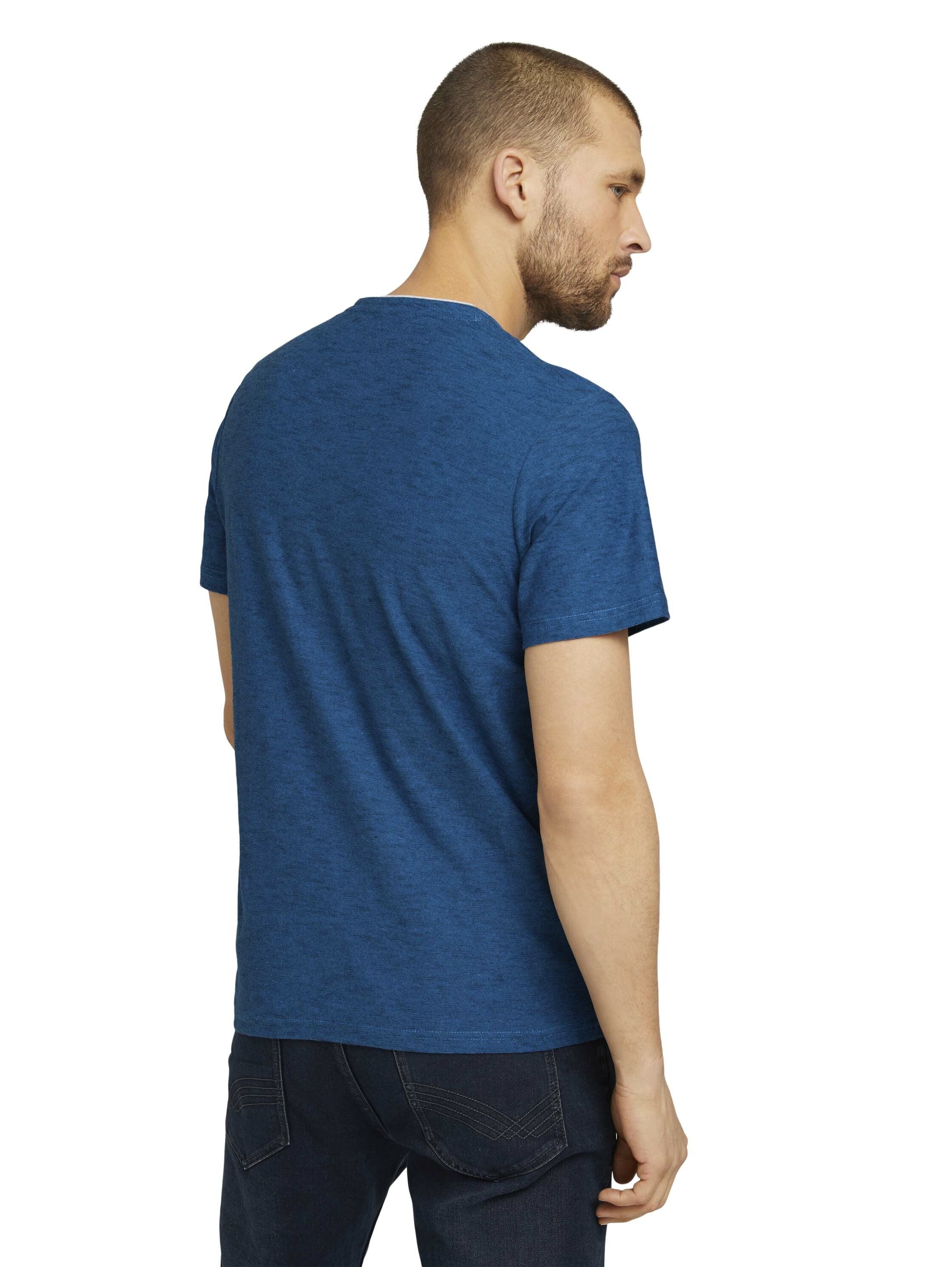 Tom Tailor T-Shirt mit Henleyausschnitt