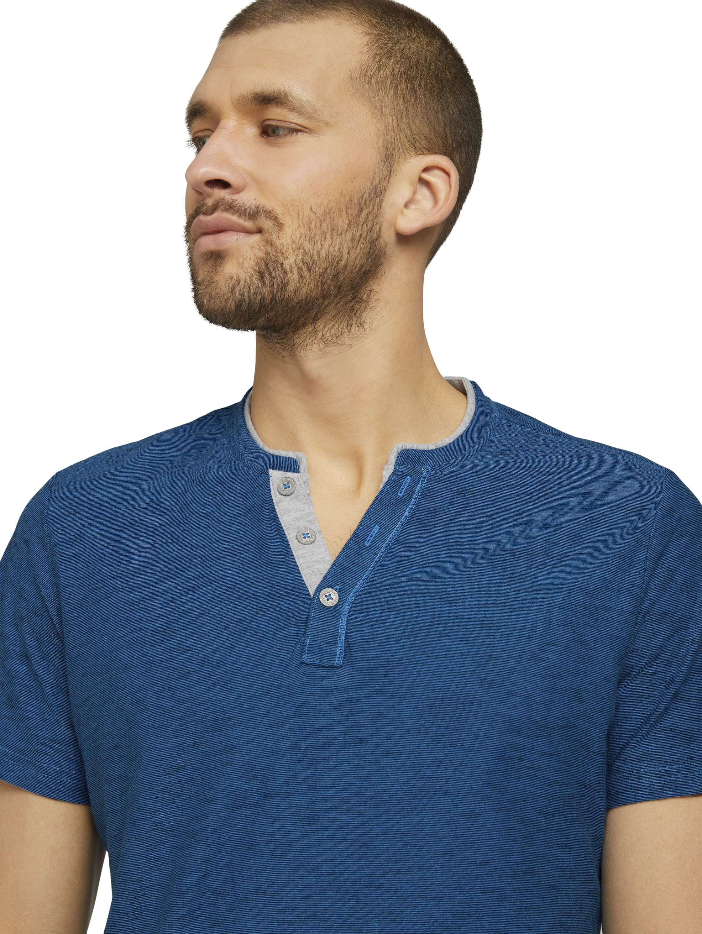 Tom Tailor T-Shirt mit Henleyausschnitt