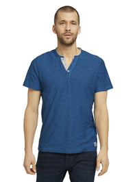 Tom Tailor T-Shirt mit Henleyausschnitt