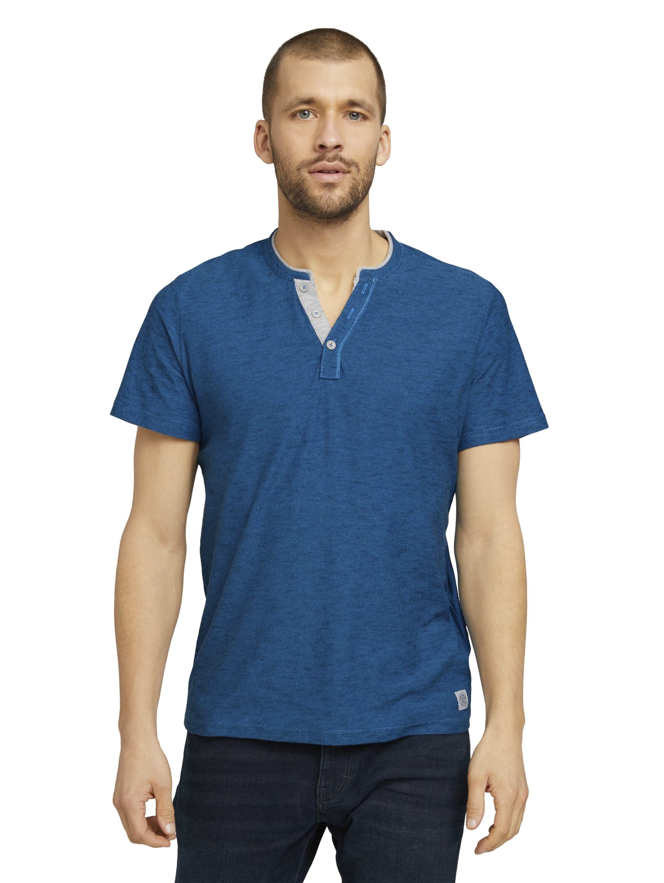 Tom Tailor T-Shirt mit Henleyausschnitt