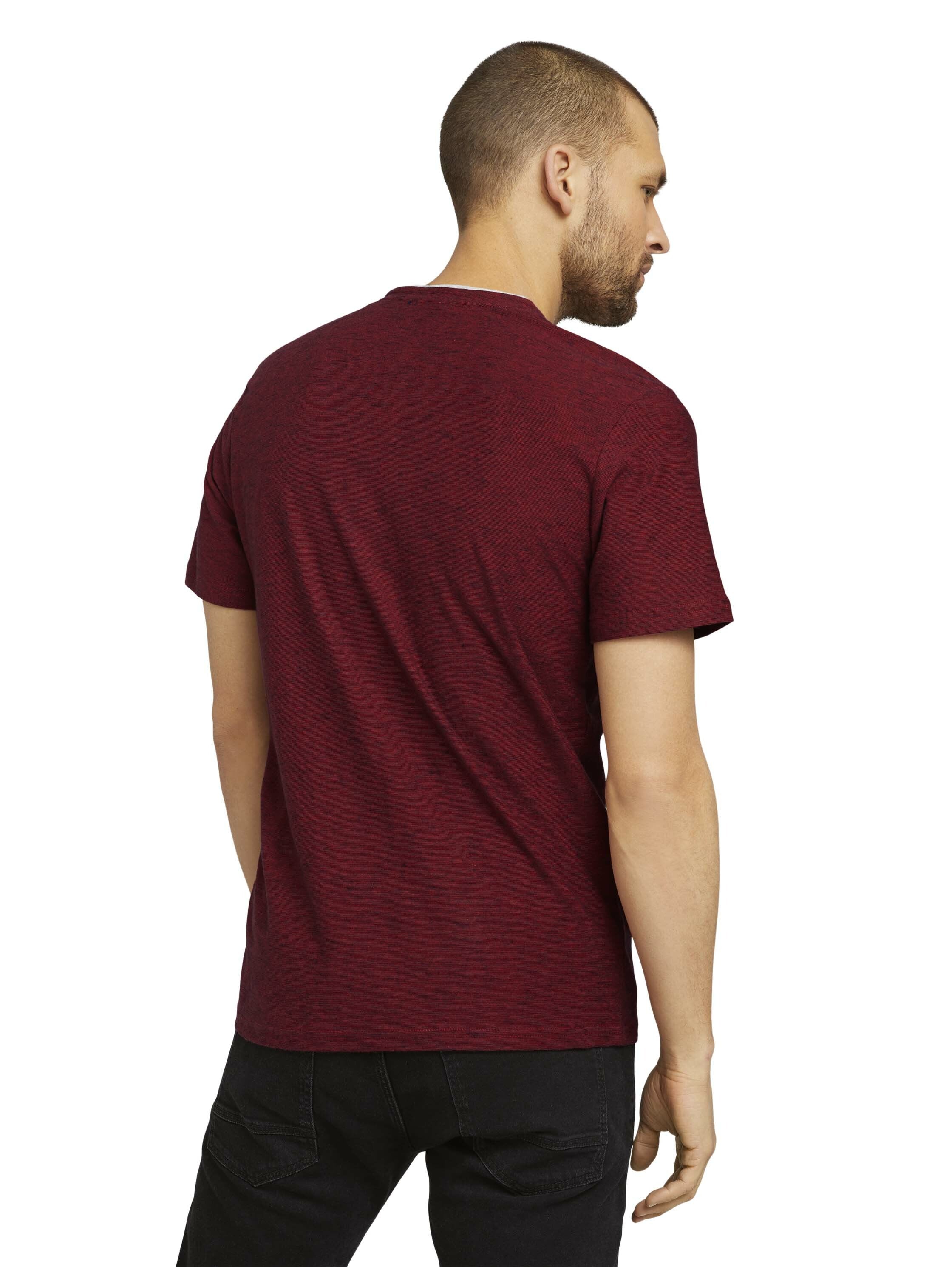 Tom Tailor T-Shirt mit Henleyausschnitt