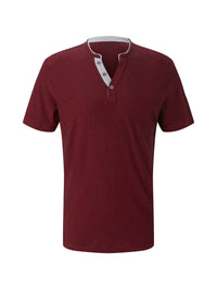 Tom Tailor T-Shirt mit Henleyausschnitt