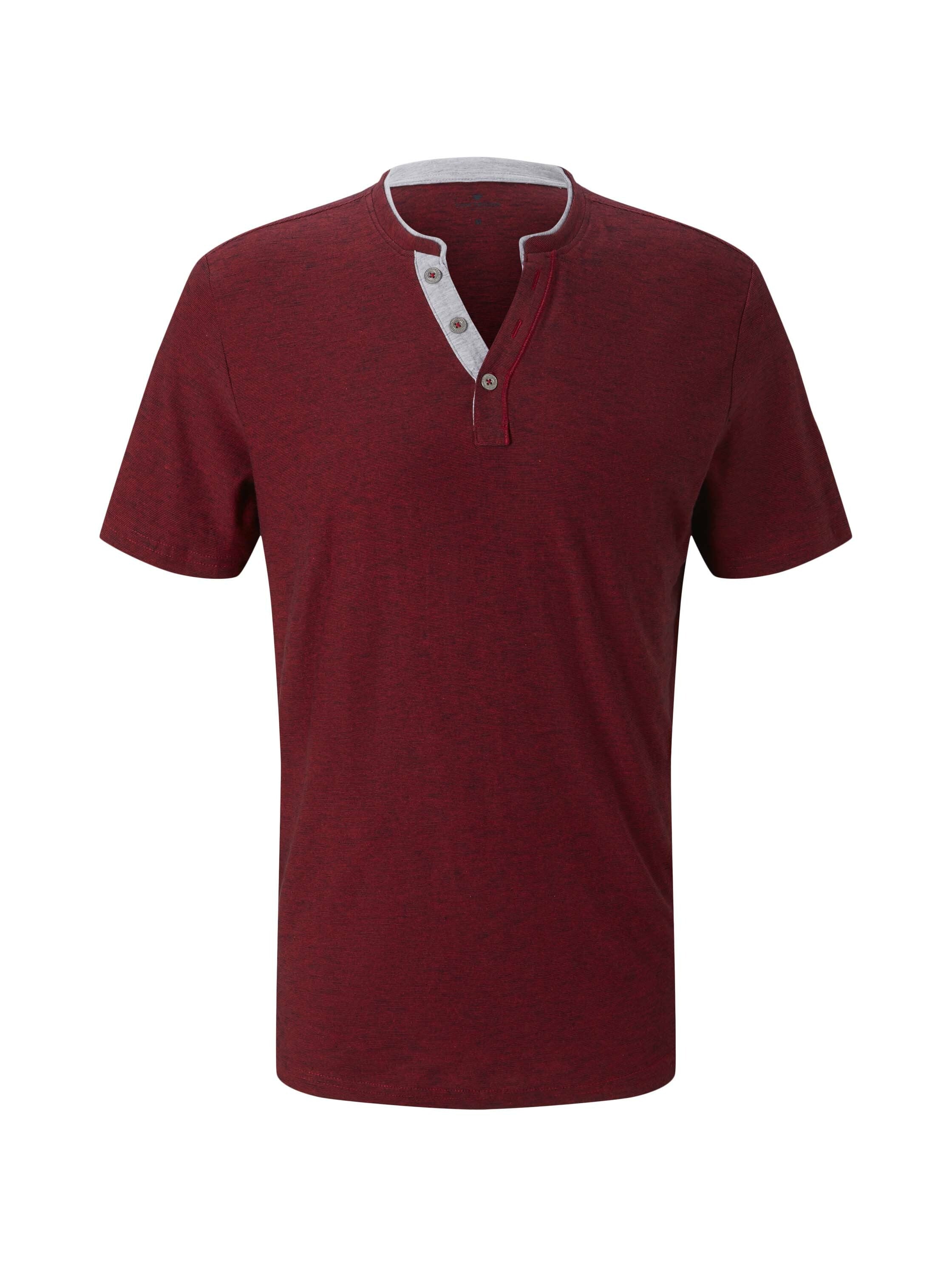 Tom Tailor T-Shirt mit Henleyausschnitt