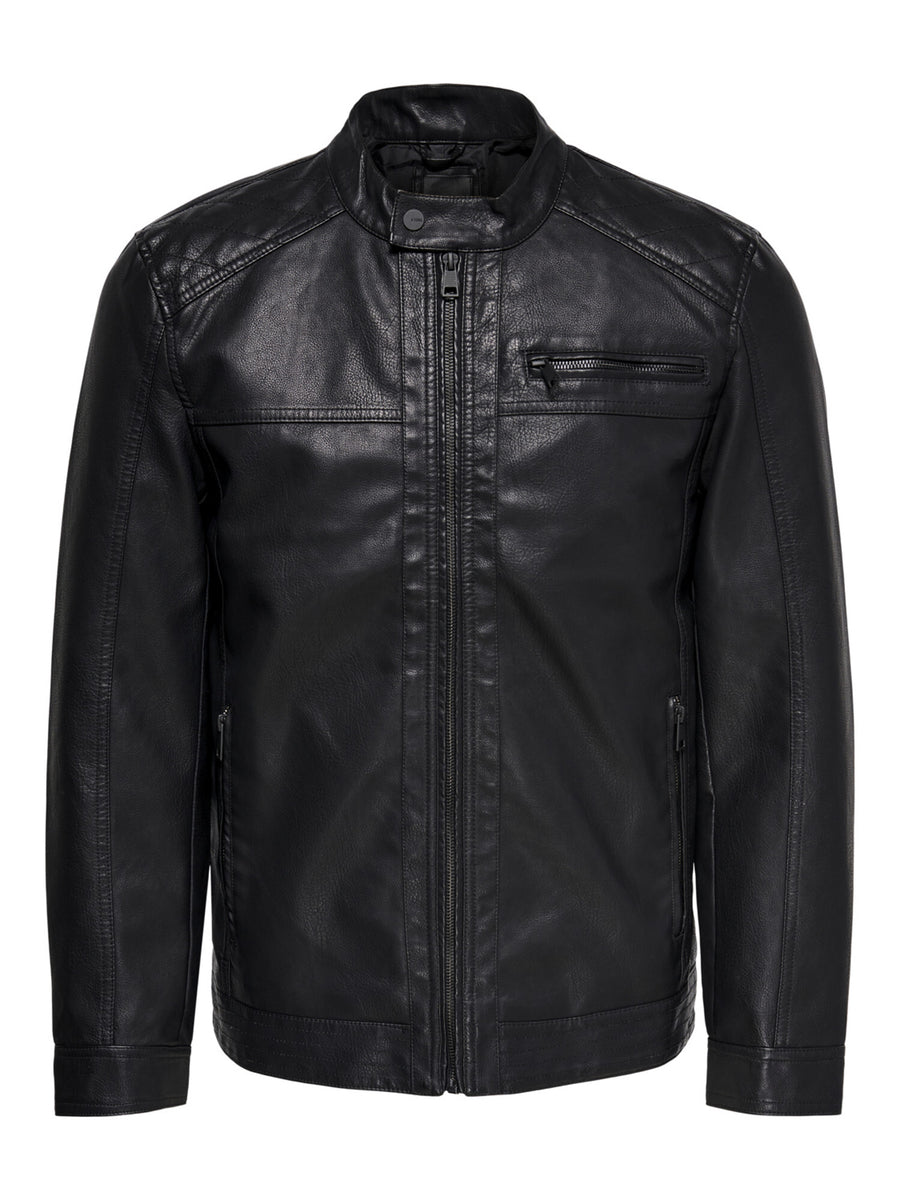 Only & Sons Al Pu Lederjacke