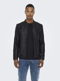 Only & Sons Al Pu Lederjacke