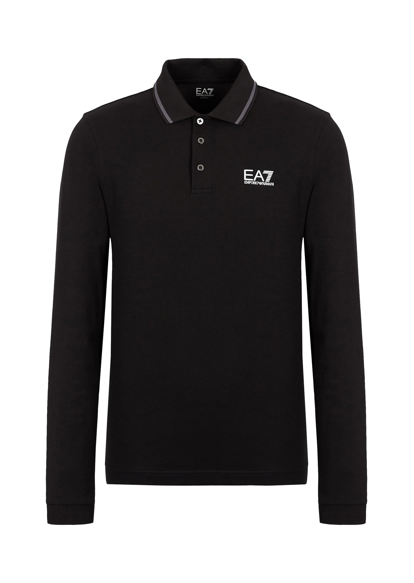 EA7 Emporio Armani Poloshirt Langarm EA7 Shirt mit Polokragen