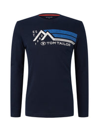 Tom Tailor Logoprint Langarmshirt