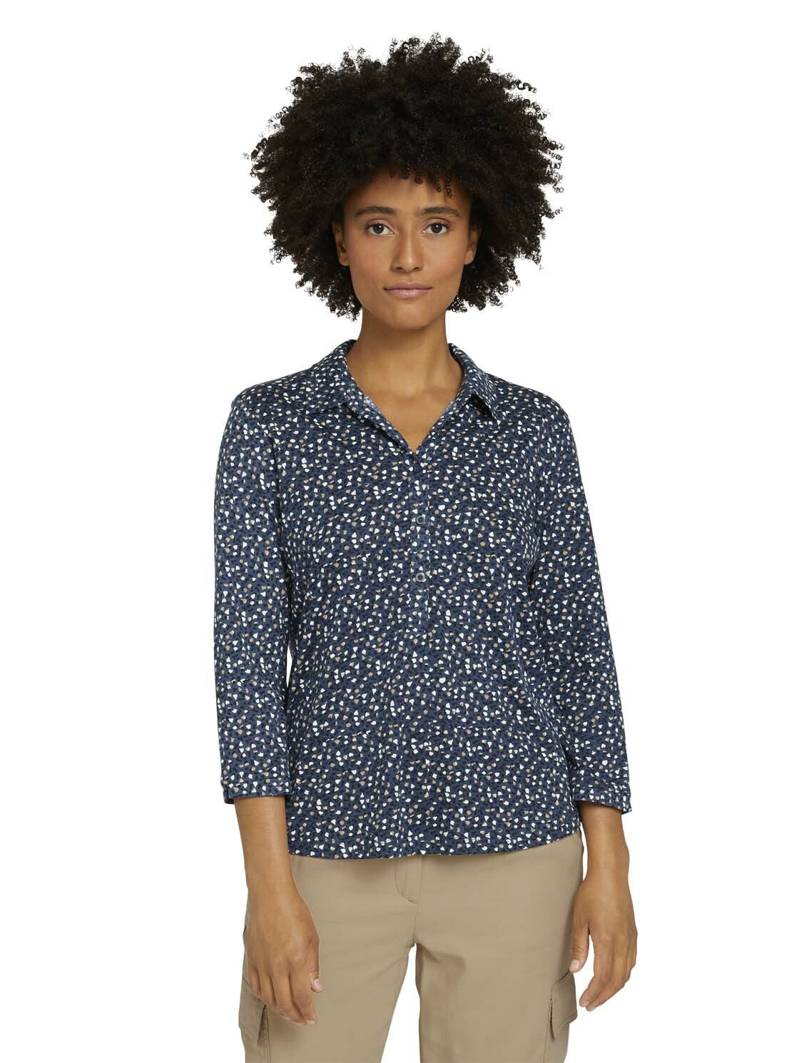Tom Tailor gemustertes Henleyshirt