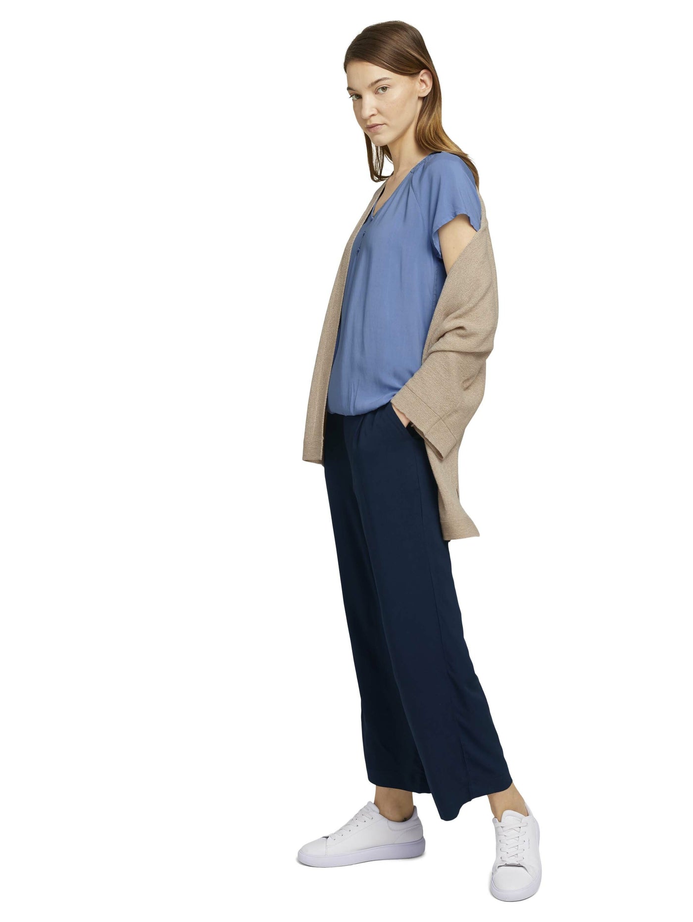 Tom Tailor Kurzarmbluse mir Raffungen