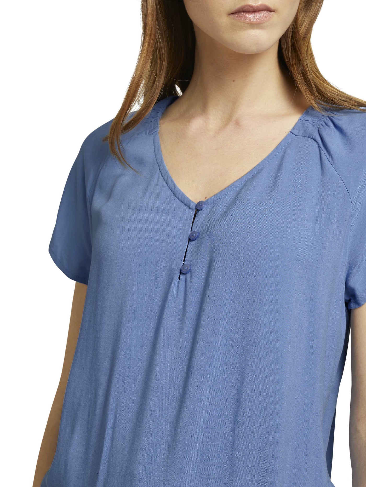 Tom Tailor Kurzarmbluse mir Raffungen