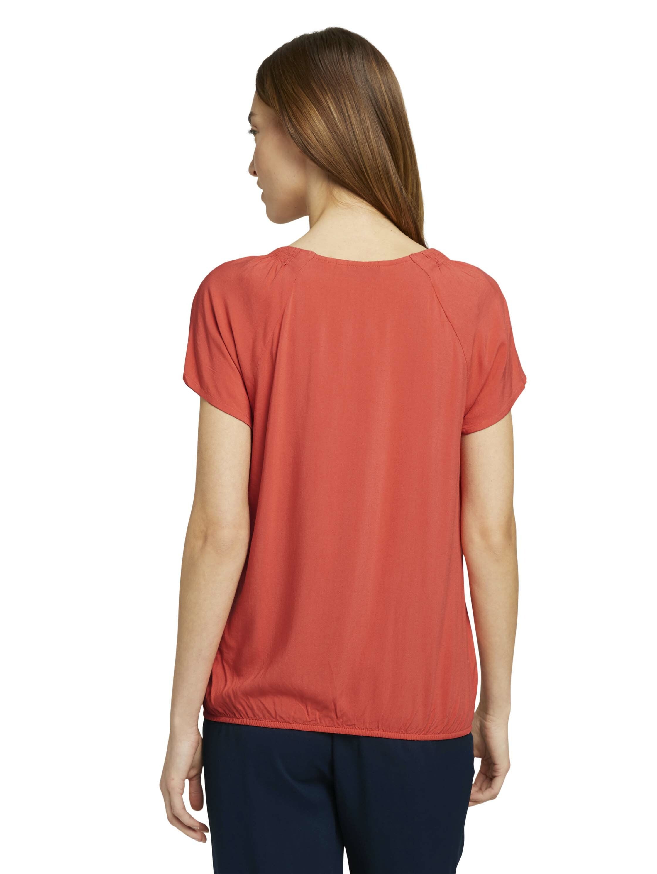 Tom Tailor Kurzarmbluse mir Raffungen