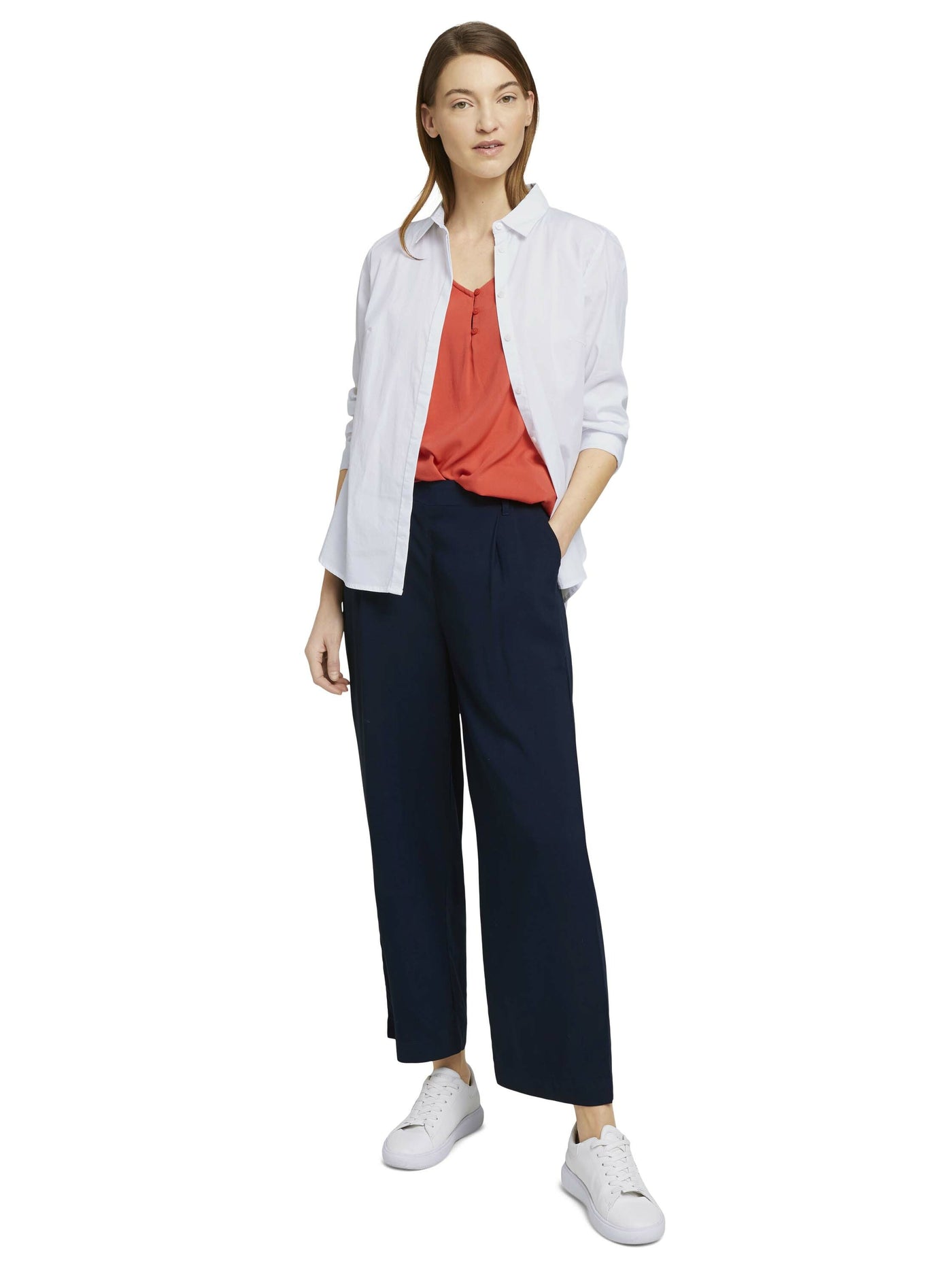 Tom Tailor Kurzarmbluse mir Raffungen