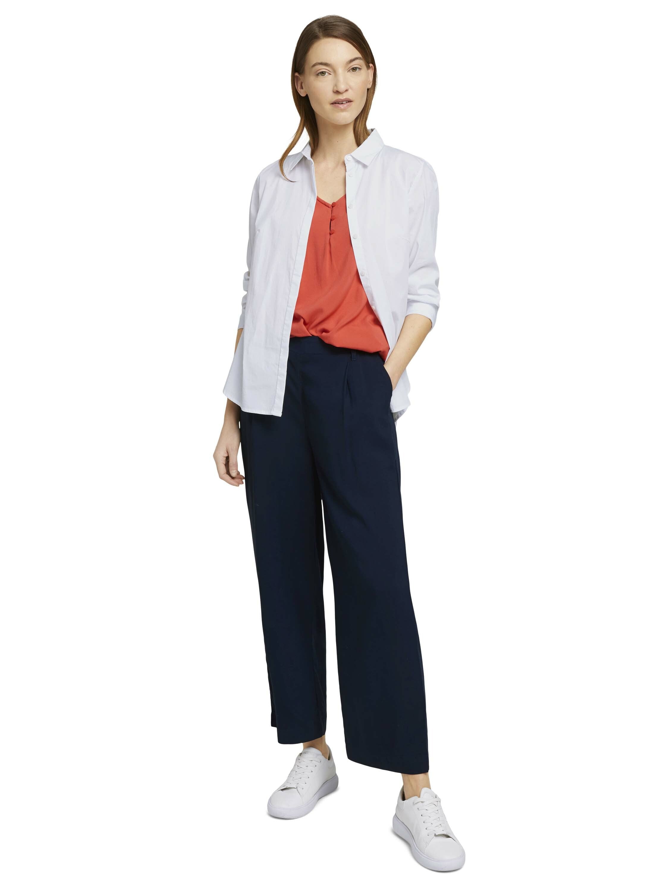 Tom Tailor Kurzarmbluse mir Raffungen