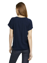 Tom Tailor Kurzarmbluse mir Raffungen