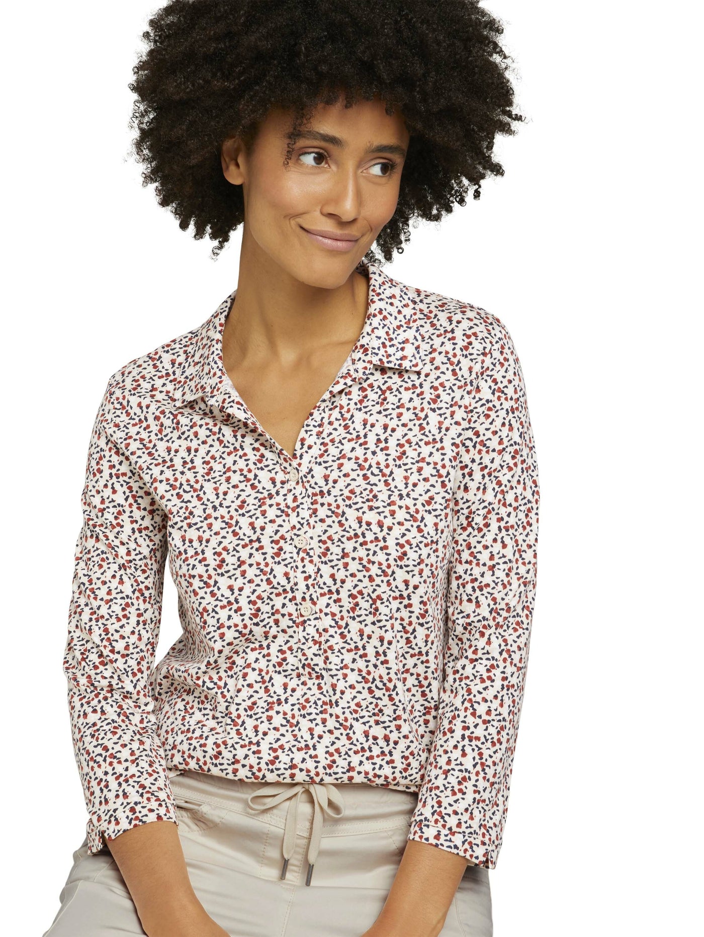 Tom Tailor gemustertes Henleyshirt