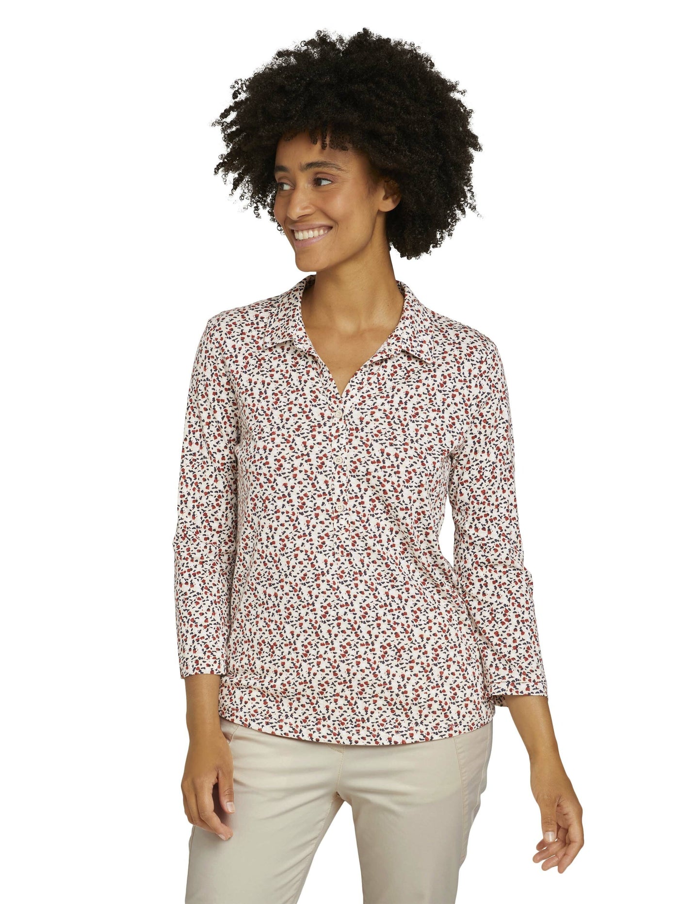 Tom Tailor gemustertes Henleyshirt