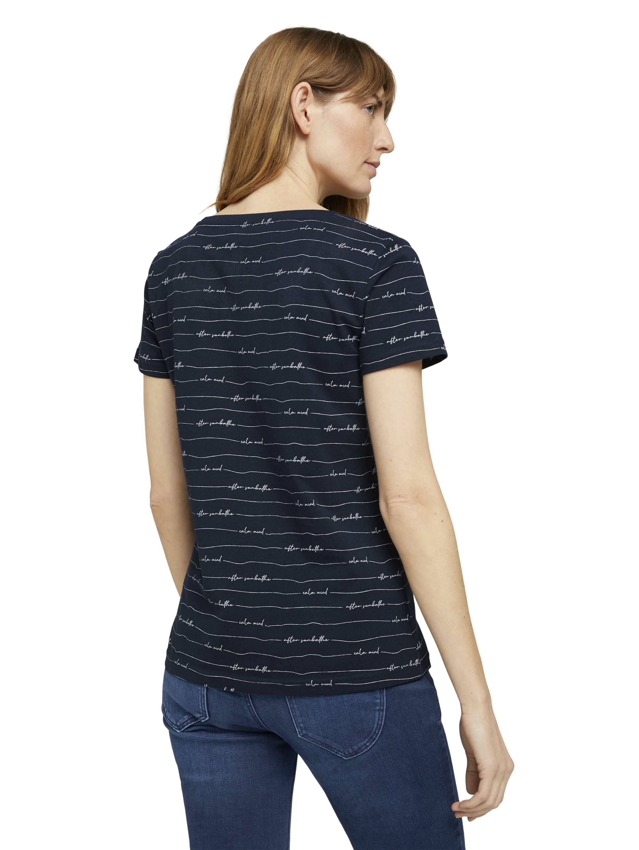 Tom Tailor Print T-Shirt mit Bio-Baumwolle 