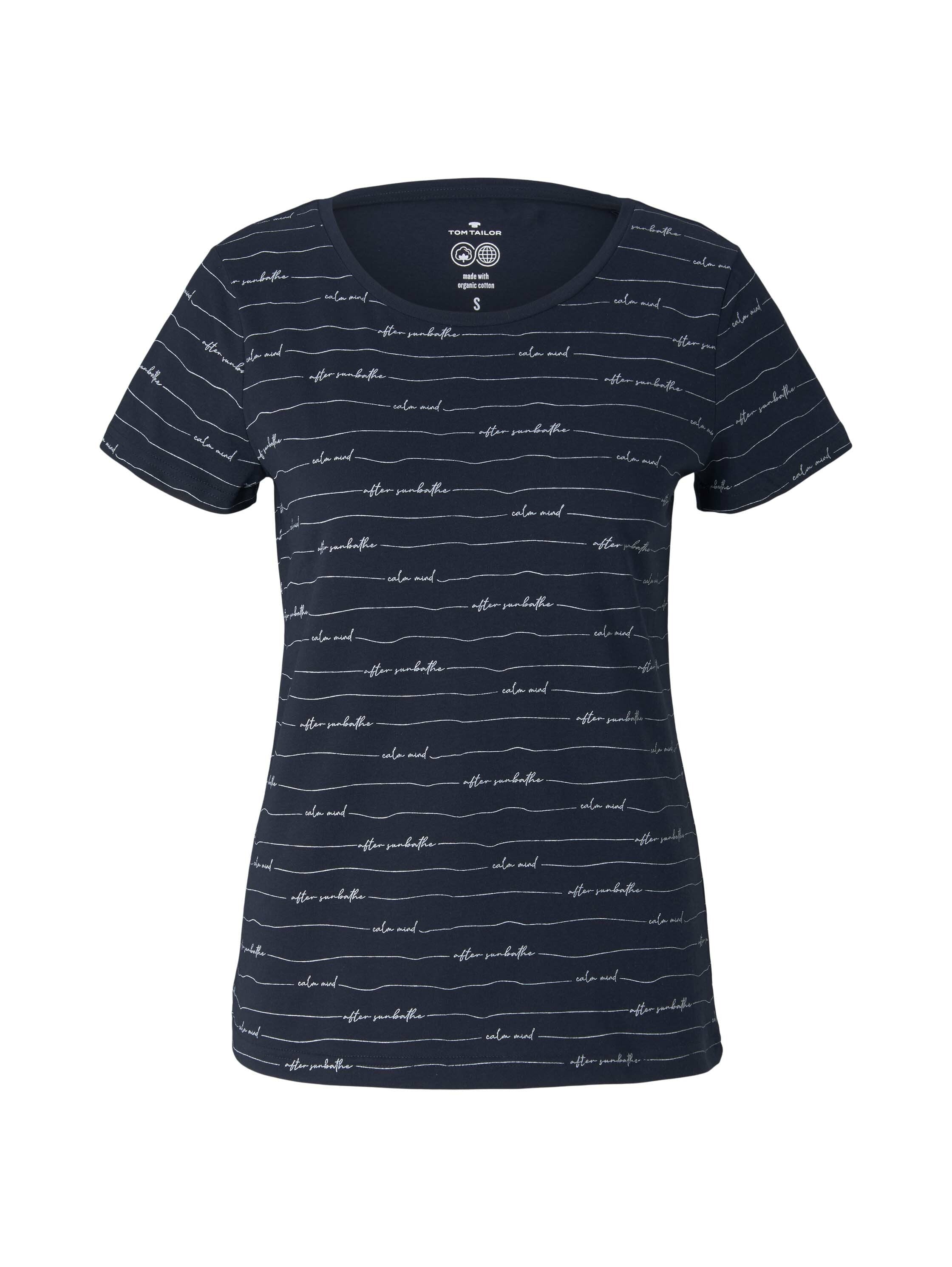Tom Tailor Print T-Shirt mit Bio-Baumwolle 