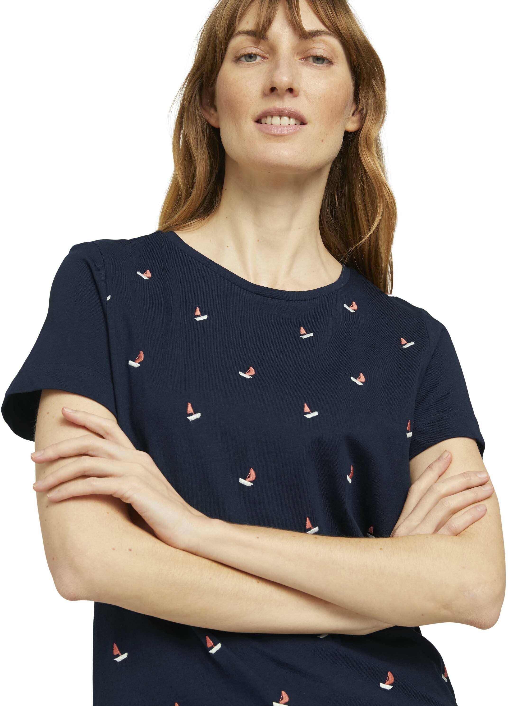 Tom Tailor Besticktes T-Shirt