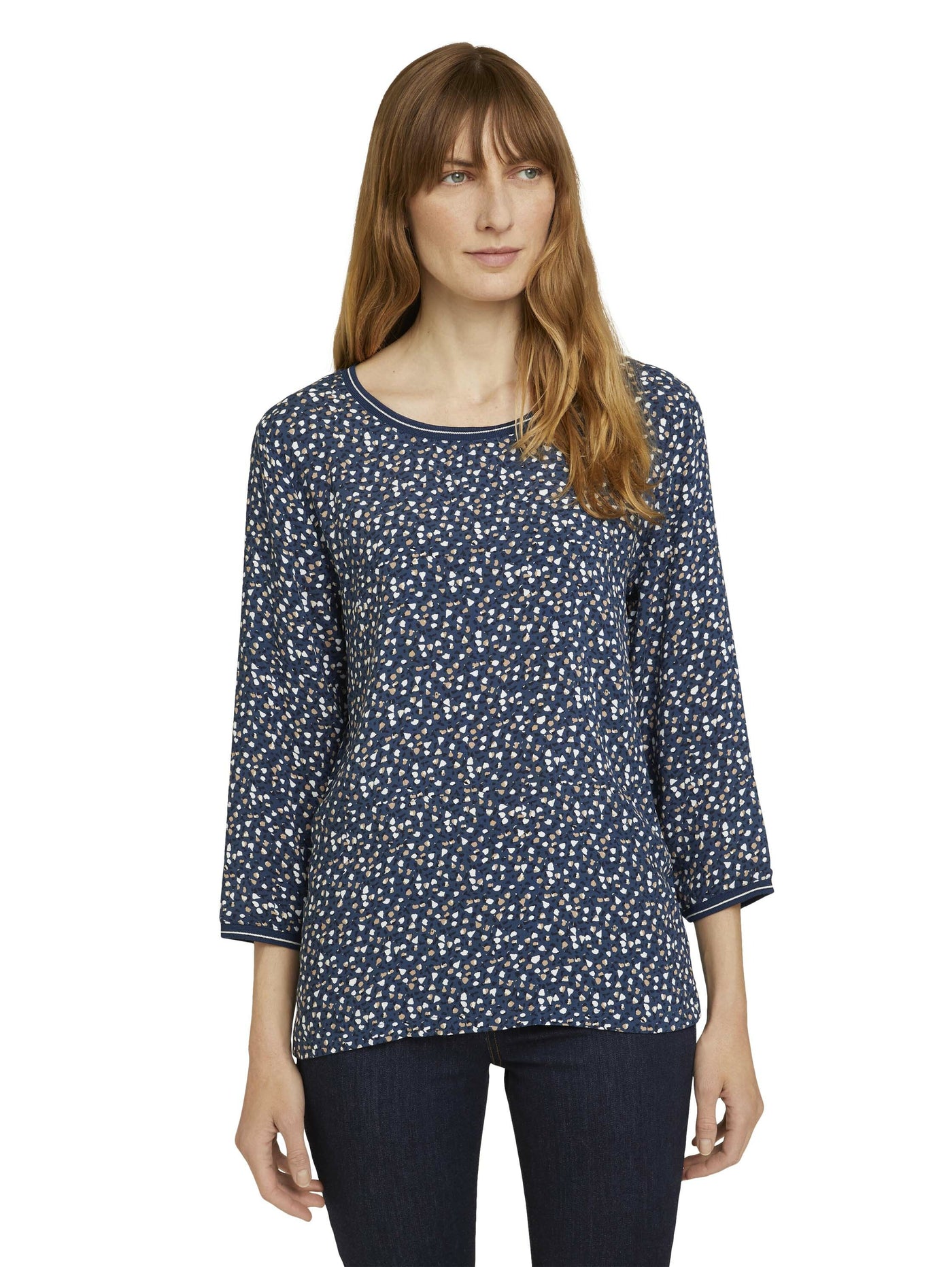 Tom Tailor Gemustertes 3/4 Arm Shirt